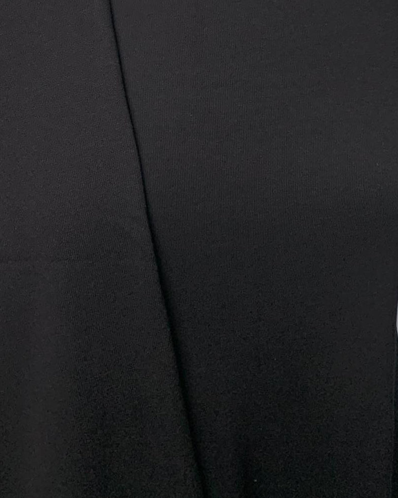BLACK SWEATSHIRT BUNDLE : 1.5YD Black Sweatshirt Fleece & 1YD Black Rib Knit : A2321