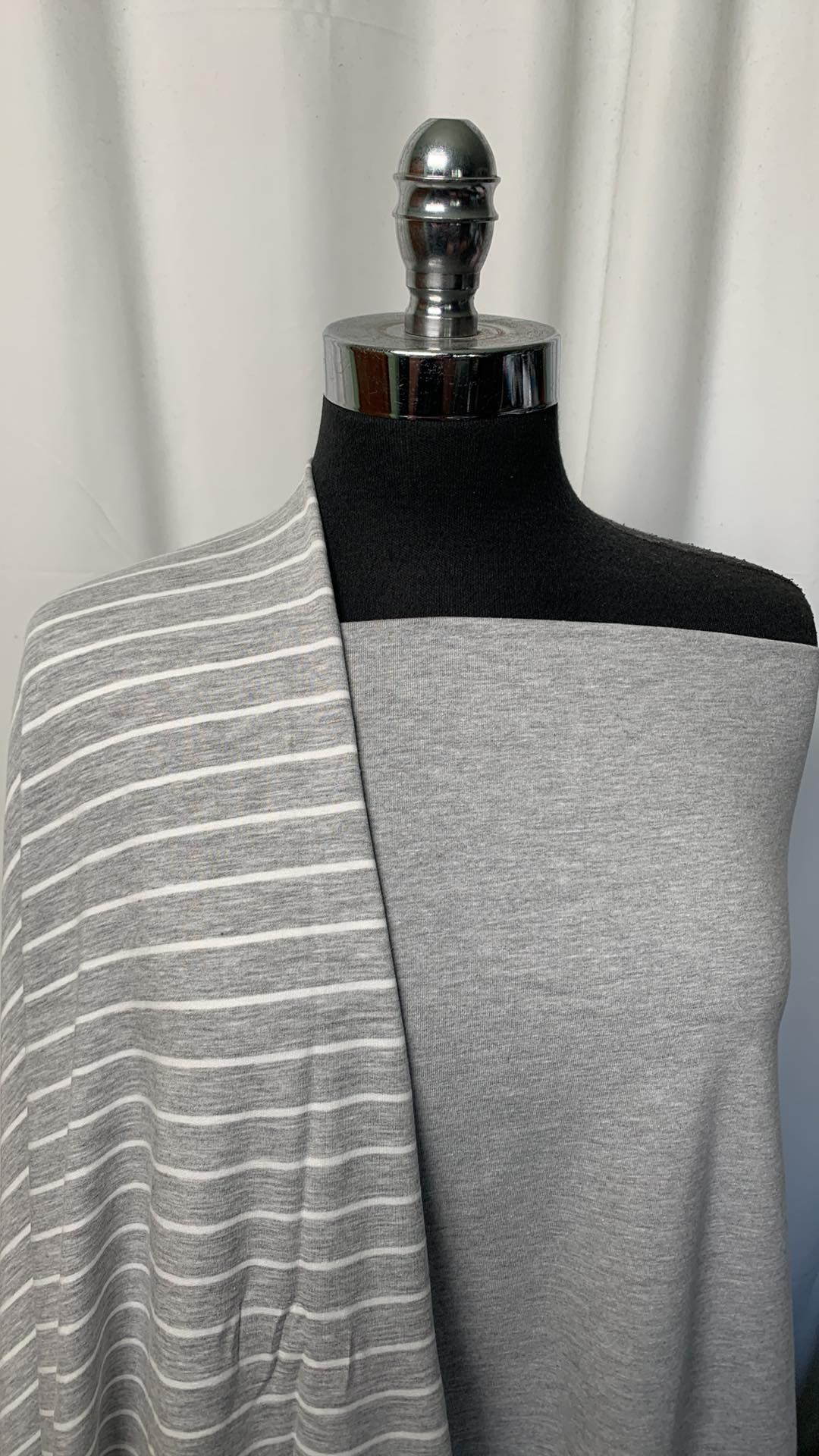 GREY STRIPE BUNDLE : 2YD Heather Grey C/P/S FT & 2YD Grey Stripe C/S FT : A1947