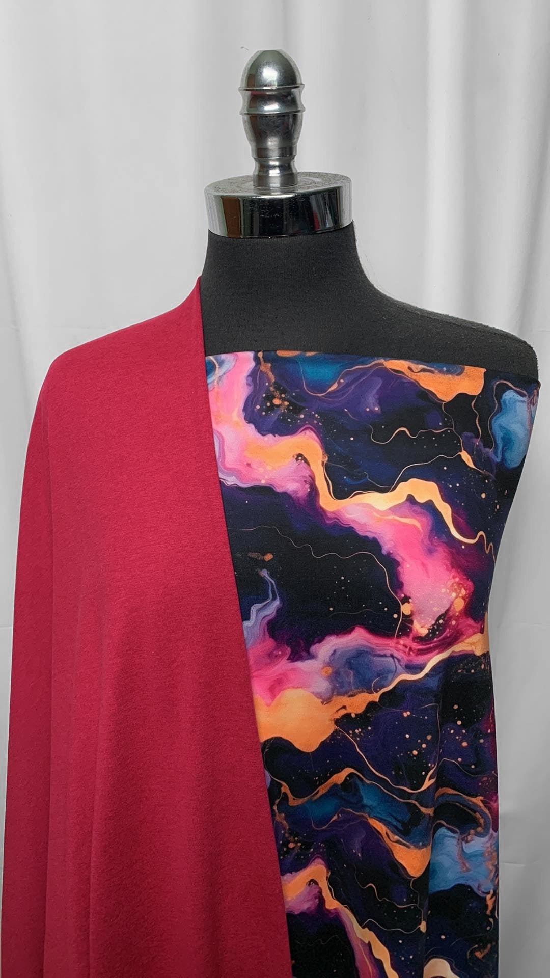 DRAGONFRUIT/COSMIC FLUID BUNDLE : 2YD Dragon Fruit Peached PF & 2YD Cosmic Fluid Peached PF : A25417