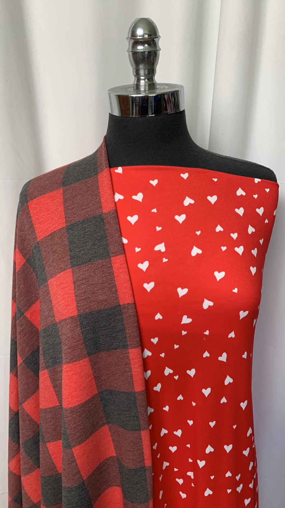 PLAID/HEARTS BUNDLE : 1.5YD Hearts DBP & 2YD Plaid PRS FT : A1995
