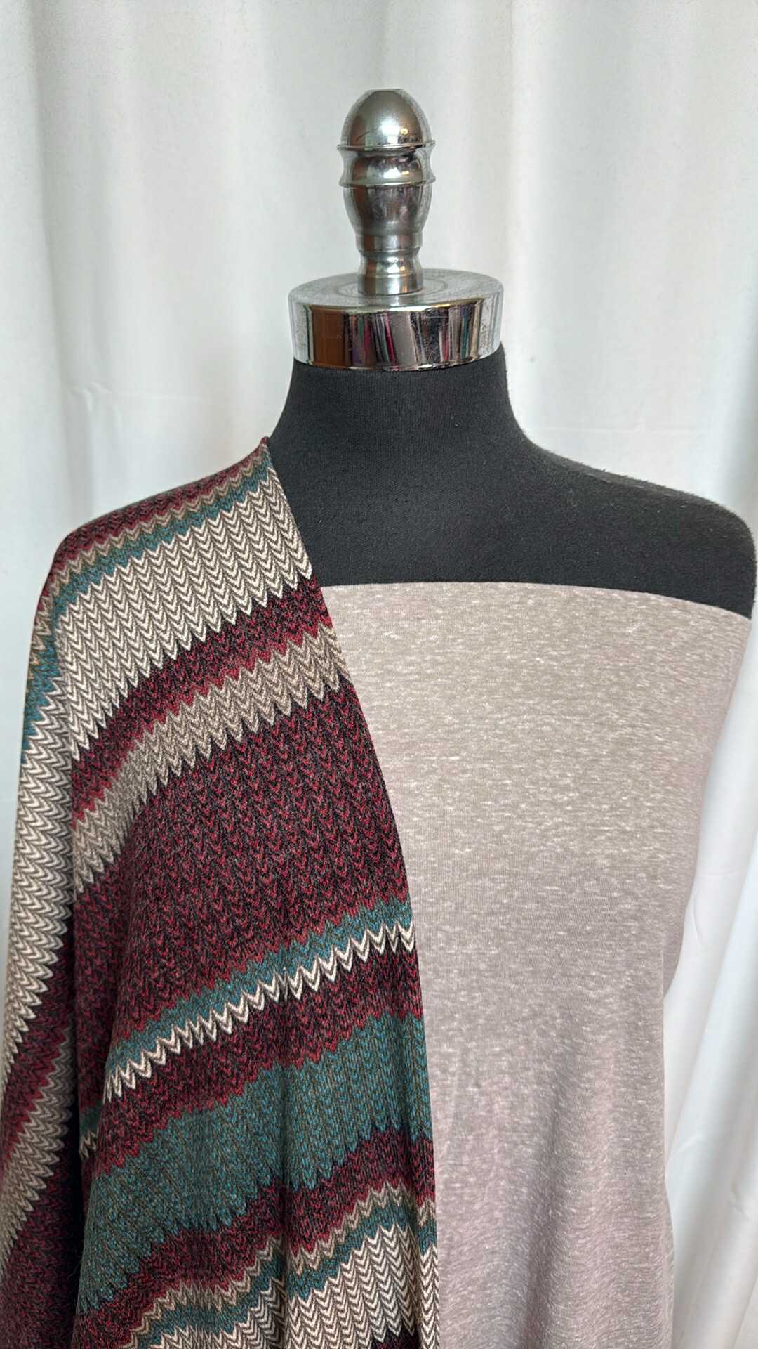 VARIEGATED STRIPE/TRIBLEND BUNDLE : 2YD Triblend Jersey & 2YD Variegated Stripe Hacci SK : A28588