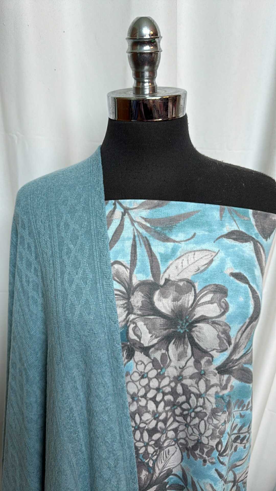 TEAL CABLE/FLORAL BUNDLE : 2YD Teal Cable Oakley SK & 2YD Floral PRS FT : A28310