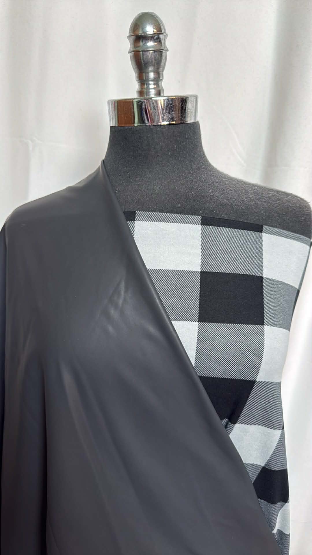 VINYL/PLAID BUNDLE : 2YD Plaid DBP & 2YD 4-Way Stretch Vinyl : A29628