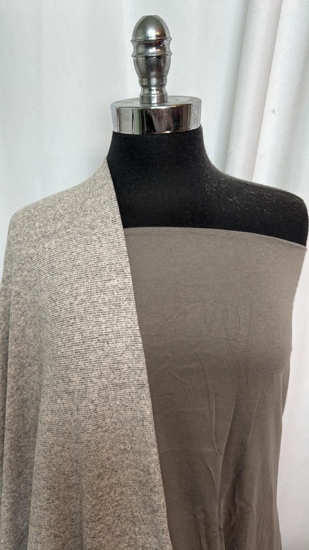 OATMEAL BUNDLE : 2YD Oatmeal Brushed Hacci SK & 2YD Solid P/C Jersey : A31006