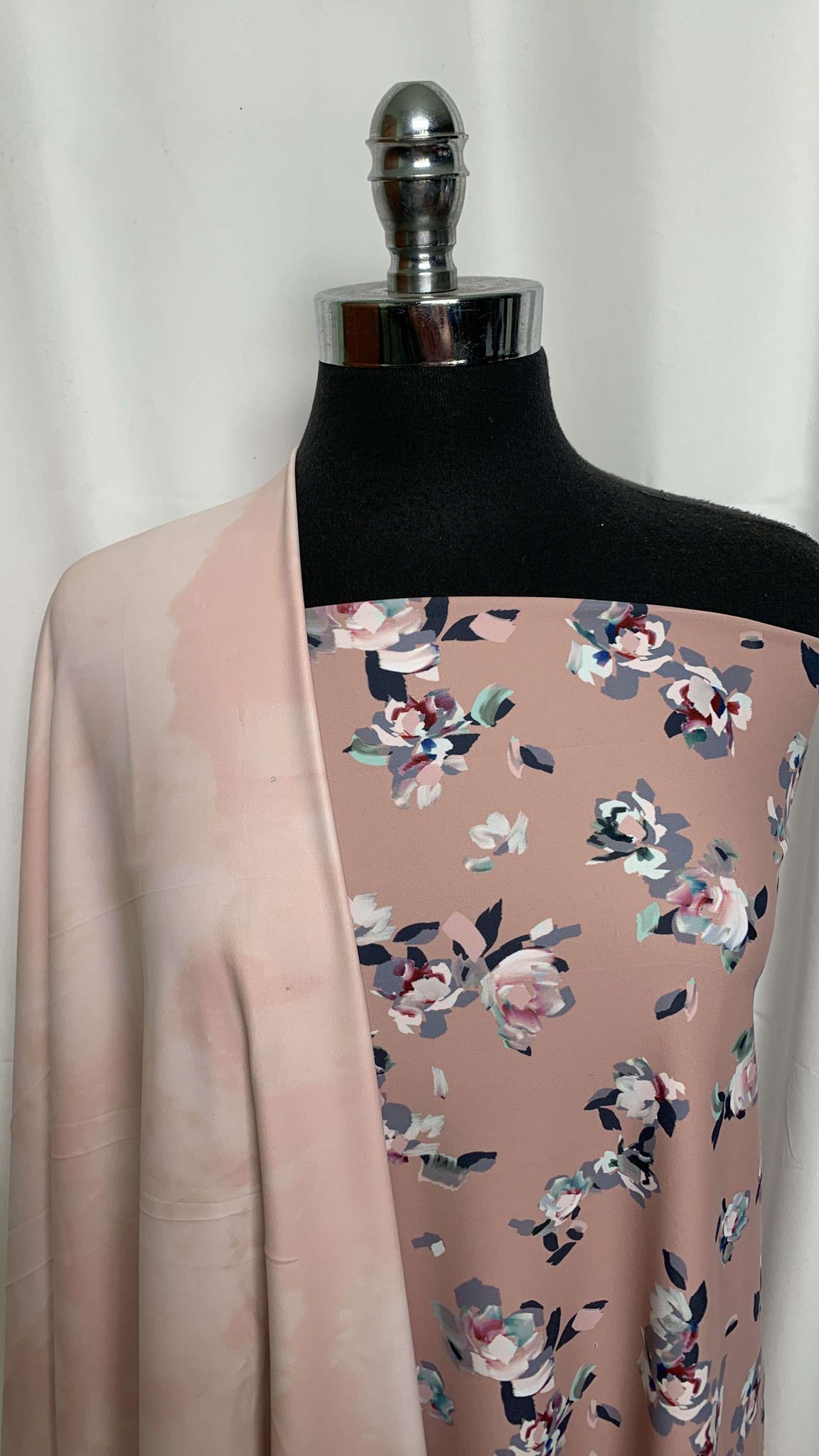 BLUSH FLORAL/TIE DYE BUNDLE : 1YD Floral Yoga PF & 1.5YD Blush Tie Dye Yoga PF : A25718