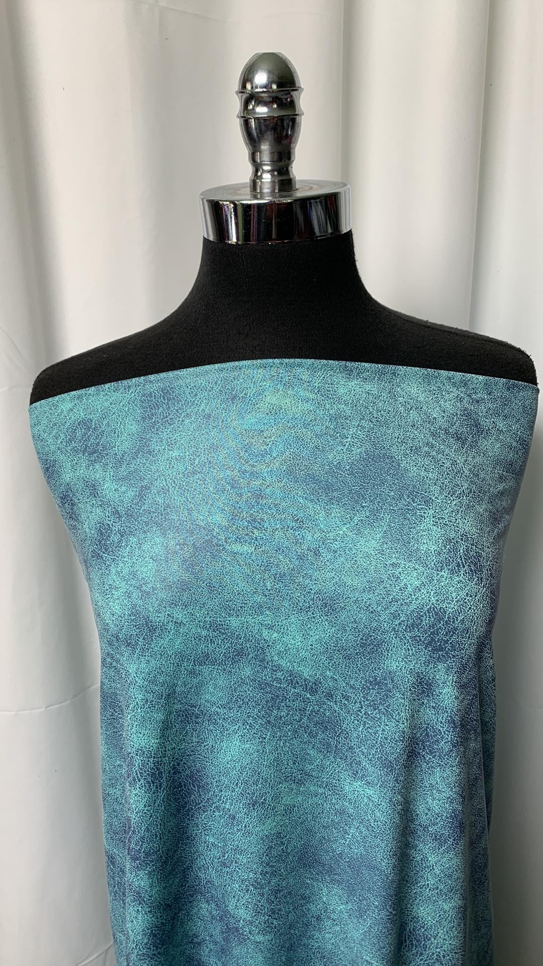 Blue Crackle - Foil ITY - By the Yard