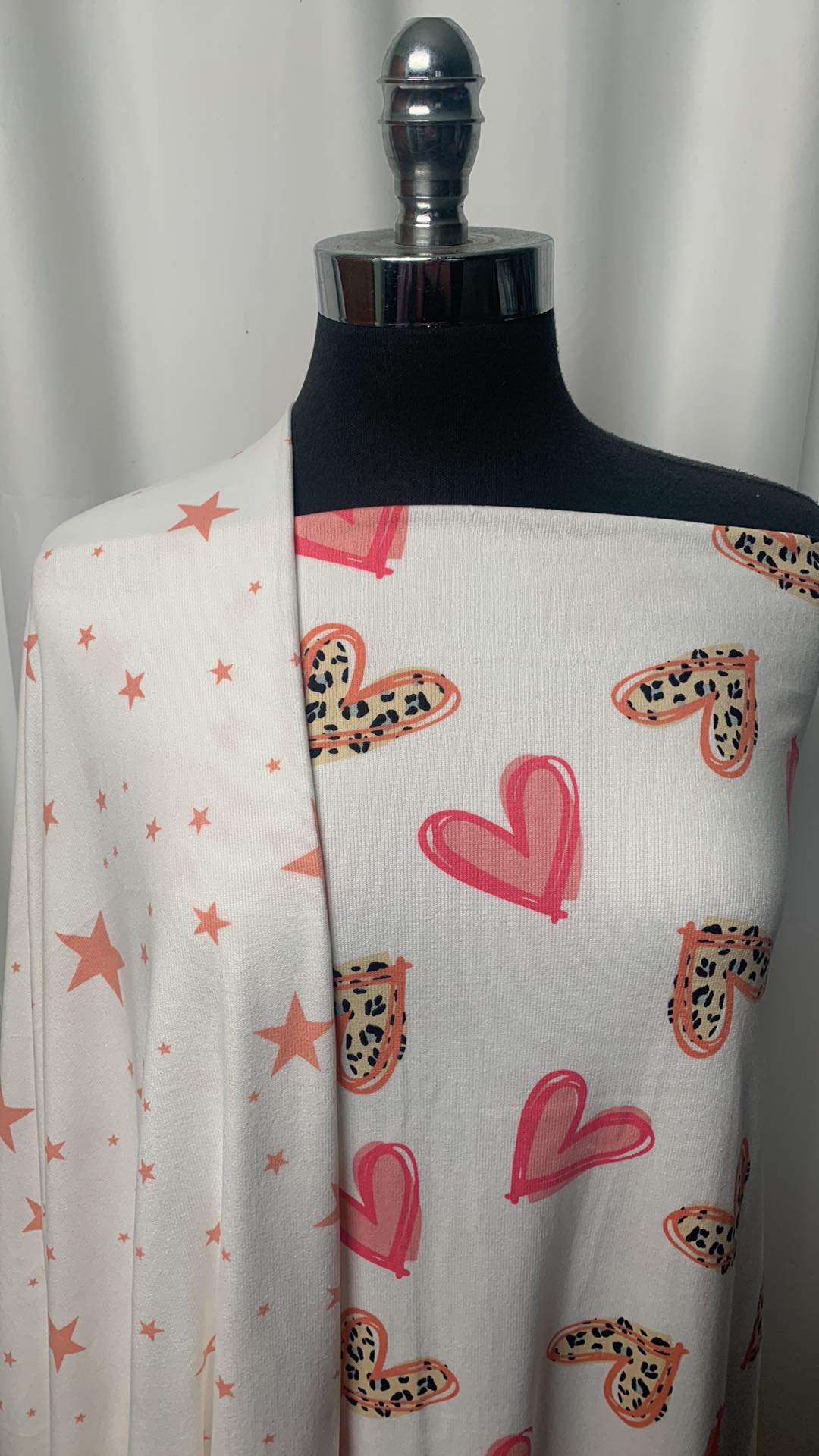 HEARTS & STARS BUNDLE : 2YD Pink Stars Oakley SK & 2YD Leopard Hearts Oakley SK : A1490