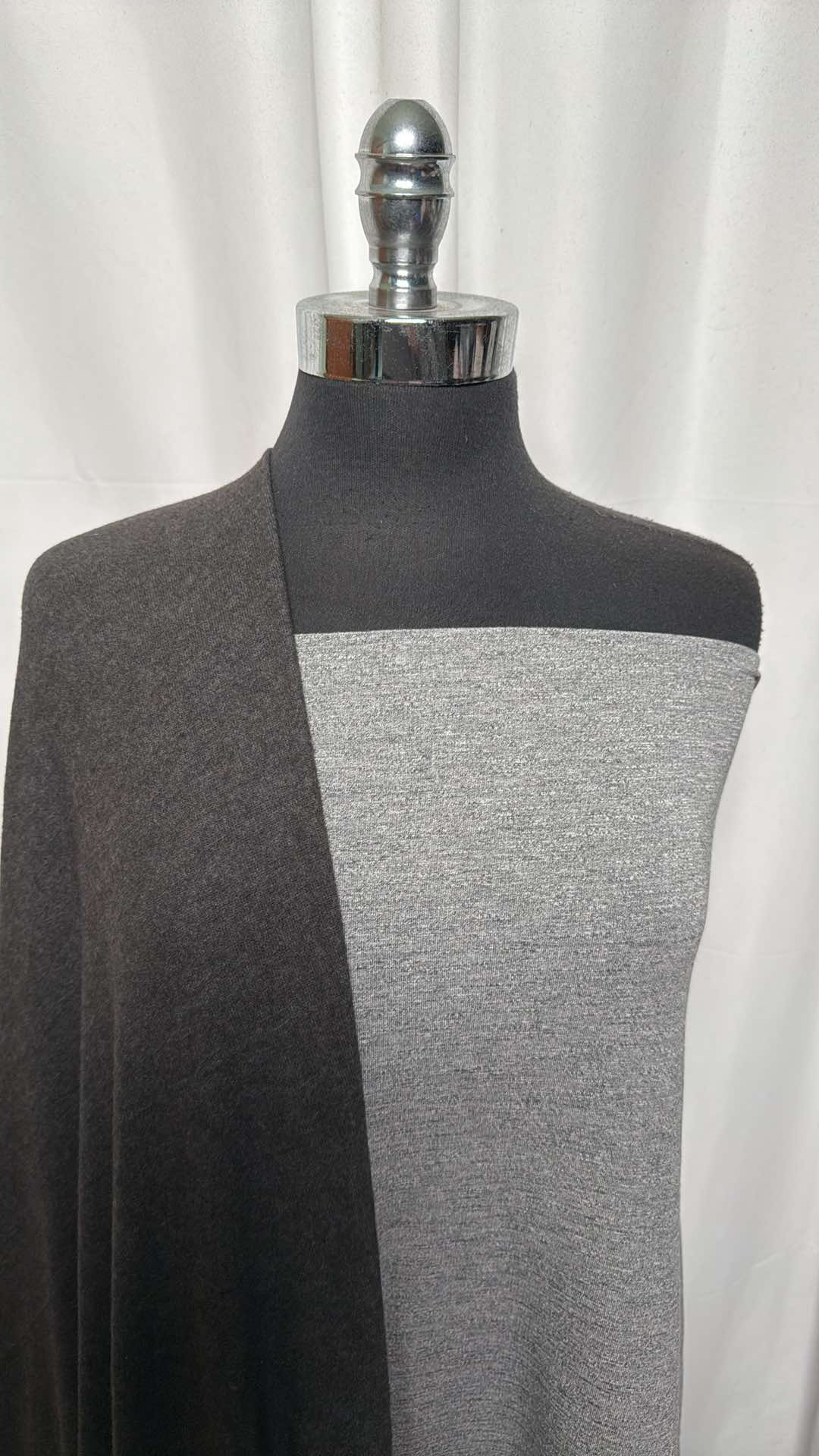 CHARCOAL/GREY BUNDLE : 2YD Heather Grey C/S FT & 2YD Charcoal Brushed Hacci SK : A26673