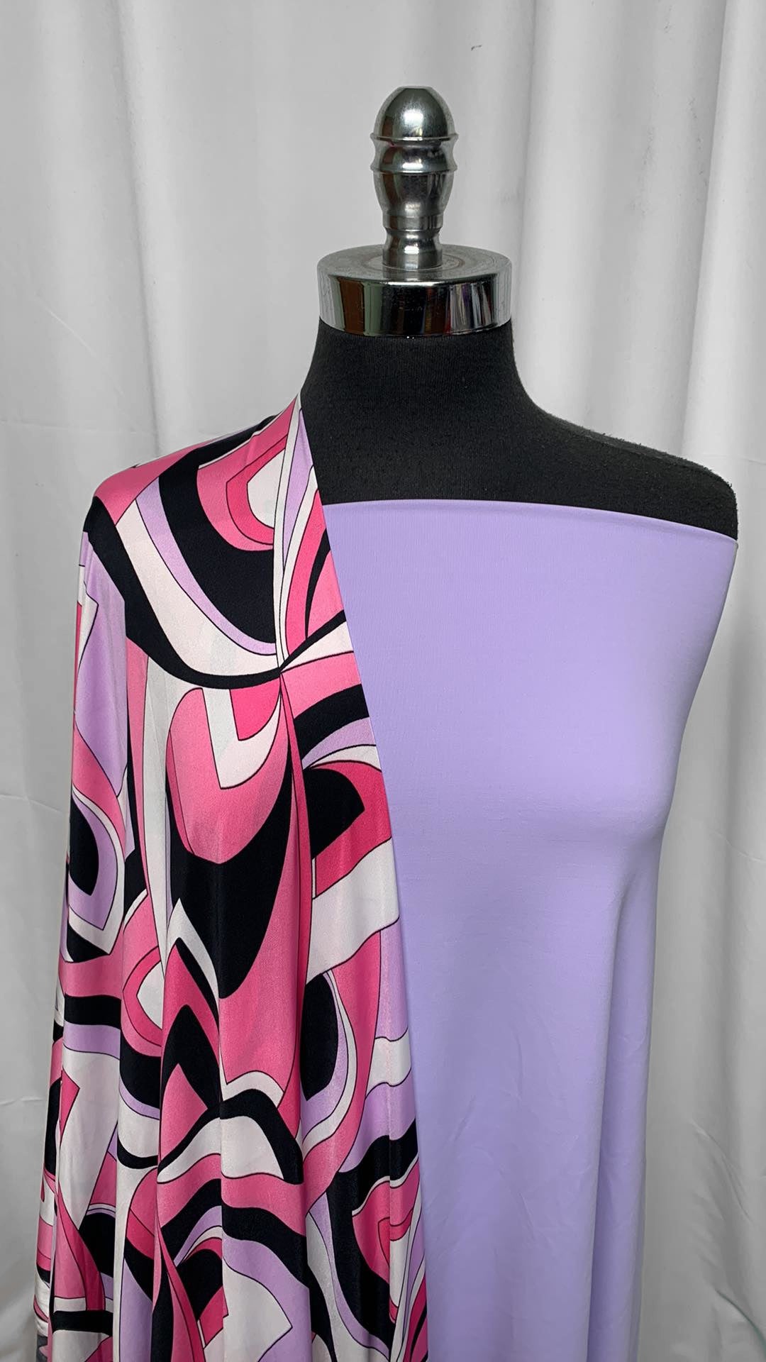 PURPLE/PINK ABSTRACT BUNDLE : 2YD Lilac N/S & 3YD Abstract ITY : A25285