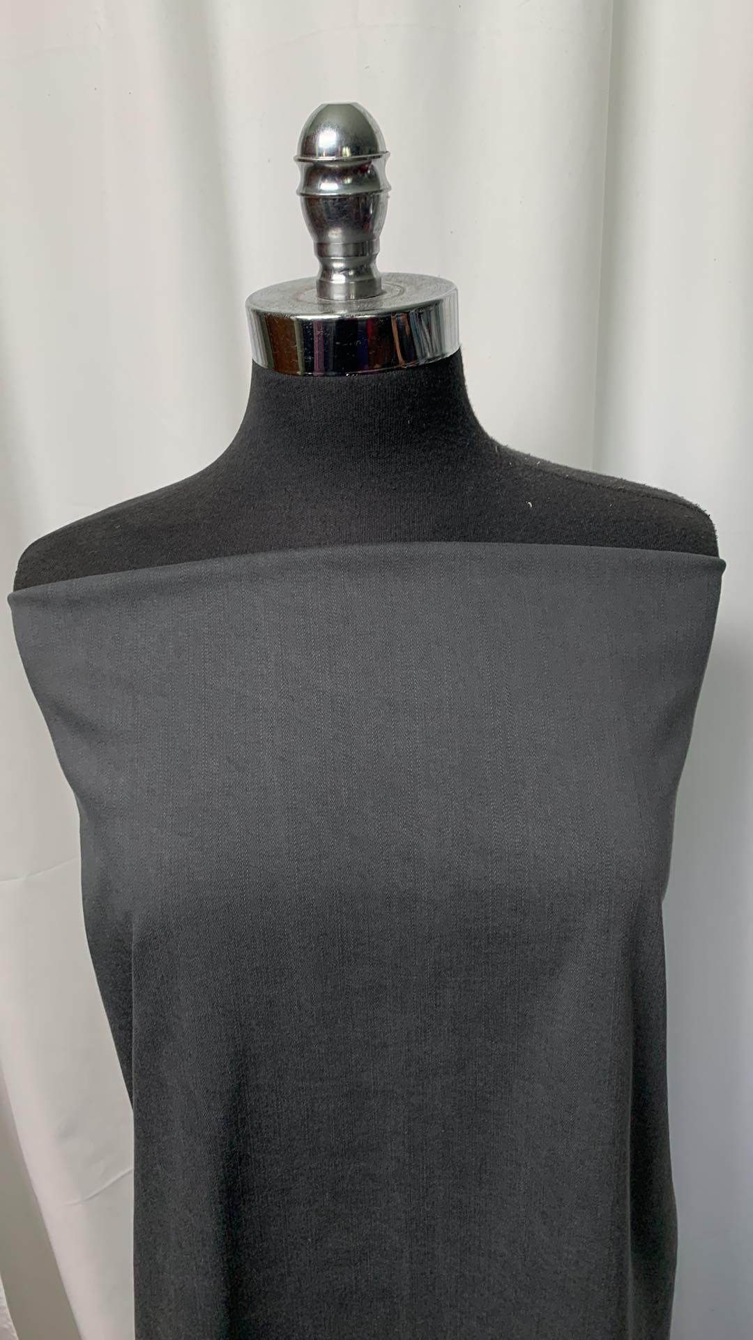 Charcoal - Stretch Twill - 2 Yard Cut