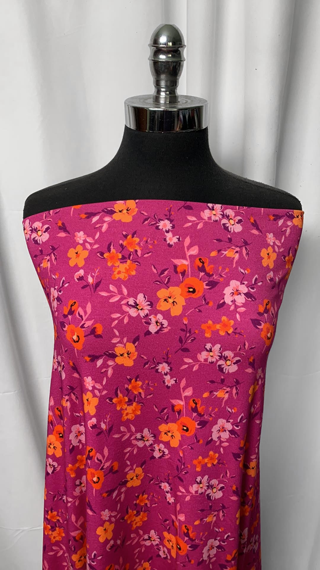 Pink Floral - Supima Modal - By the Yard