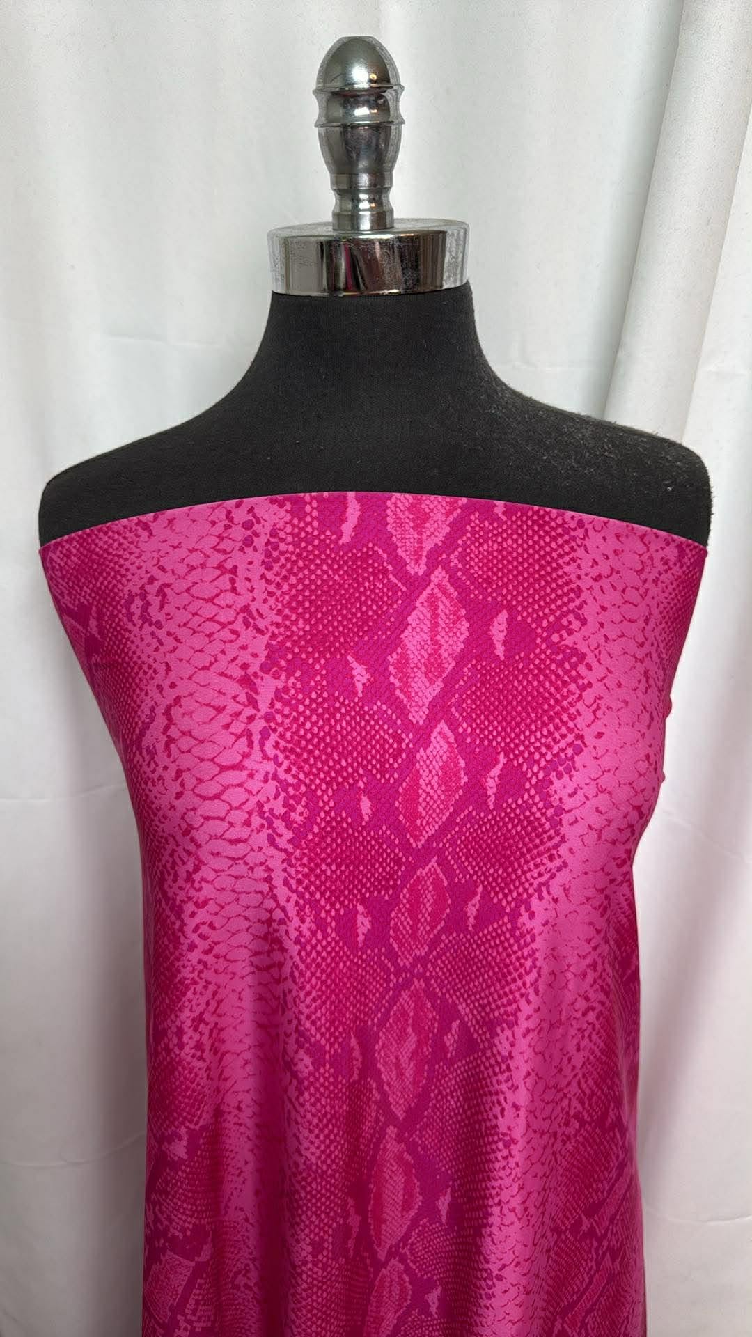 Fuchsia Snakeskin - Nylon/Spandex Swim- 2 Yard Cut