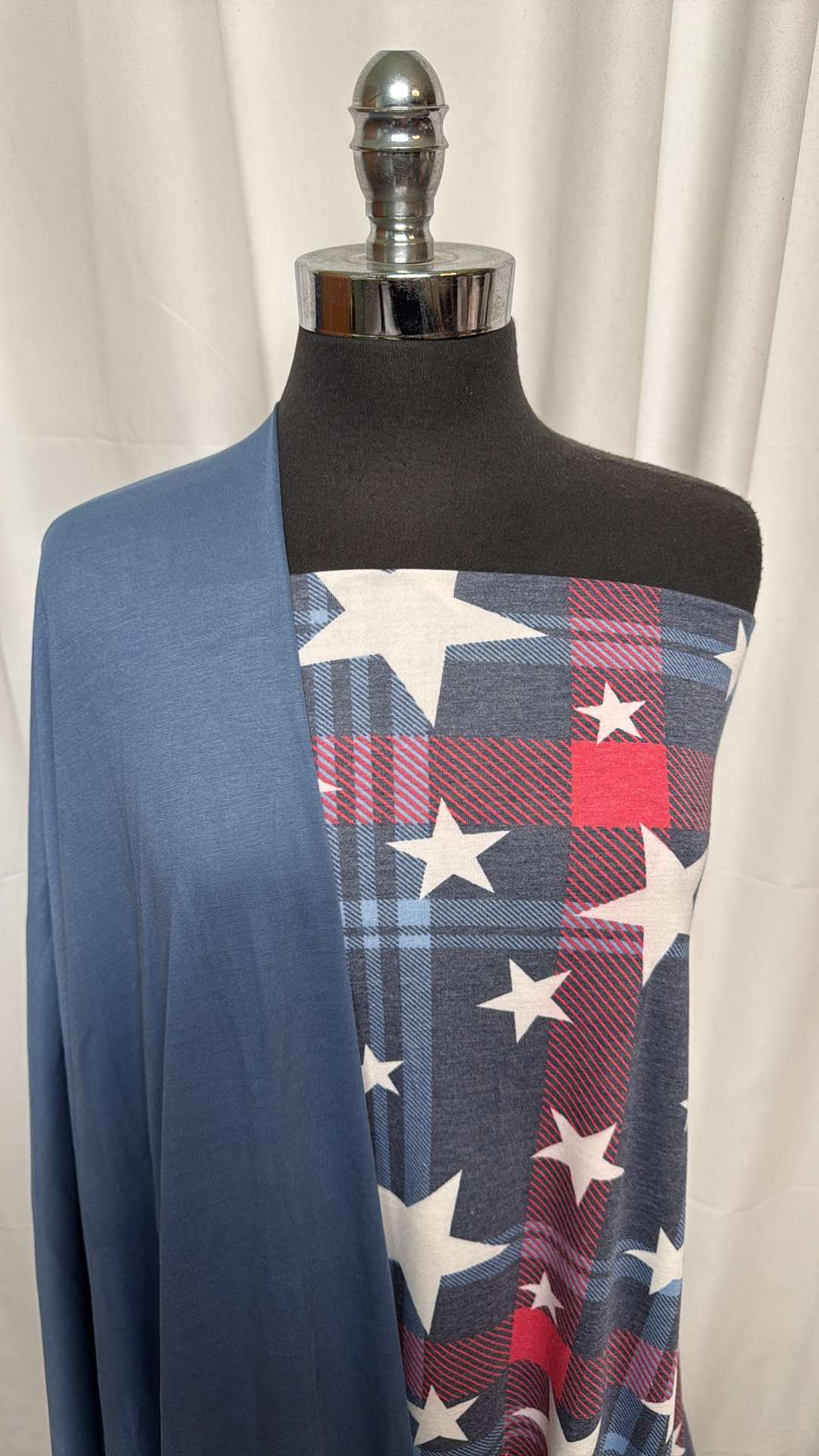 DENIM BLUE/PLAID STAR BUNDLE : 2YD Denim Blue R/S & 2YD Plaid/Star PRS FT : A26388