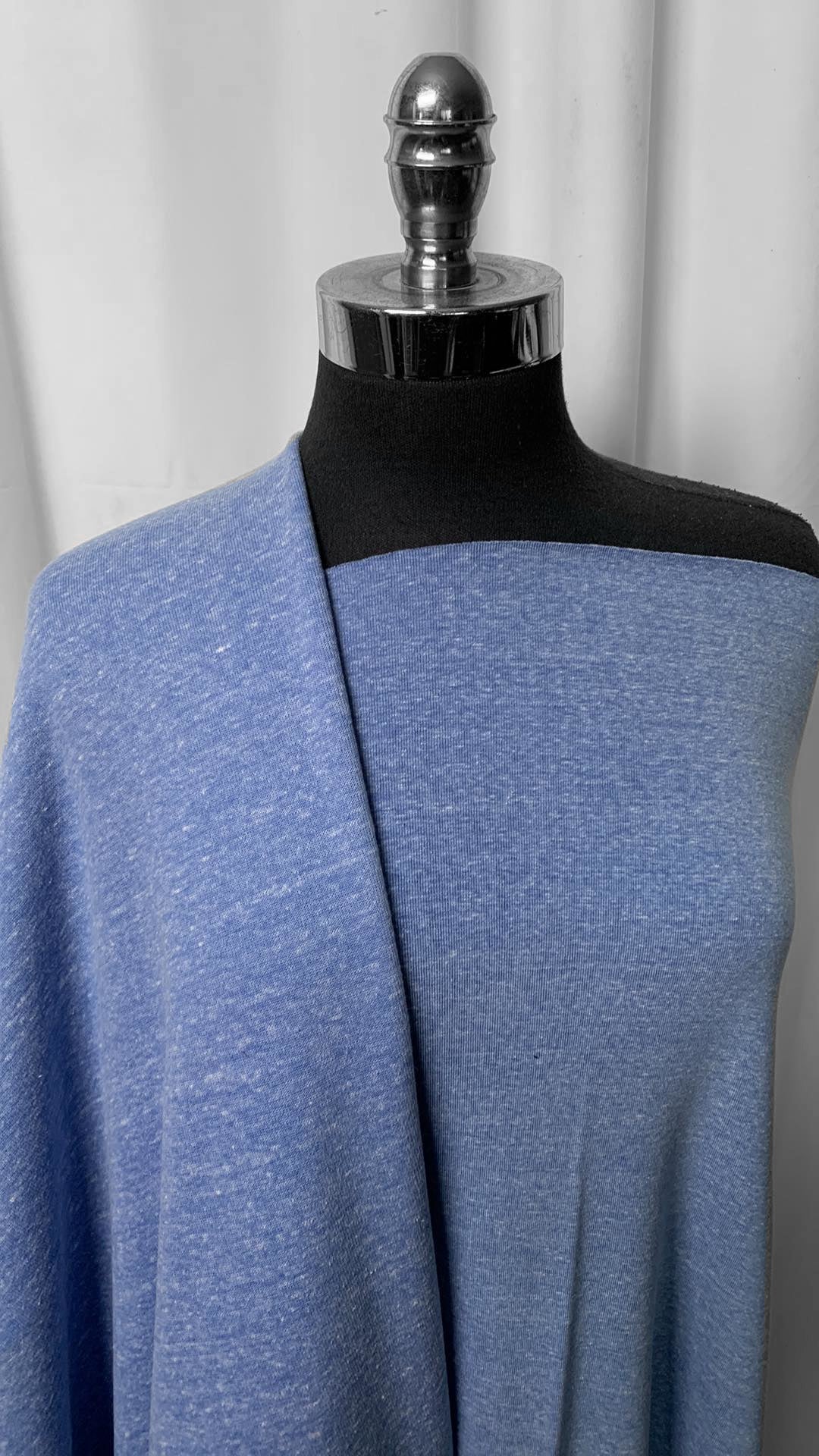 DOUBLE BLUE BUNDLE : 2YD Blue Triblend Fleece & 1YD Blue Cotton Rib : A25167