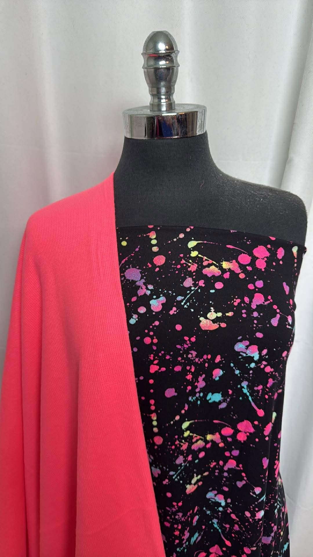 NEON/SPLATTER BUNDLE : 1.5YD Splatter DBP & 2YD Neon Brushed Thermal : A30310