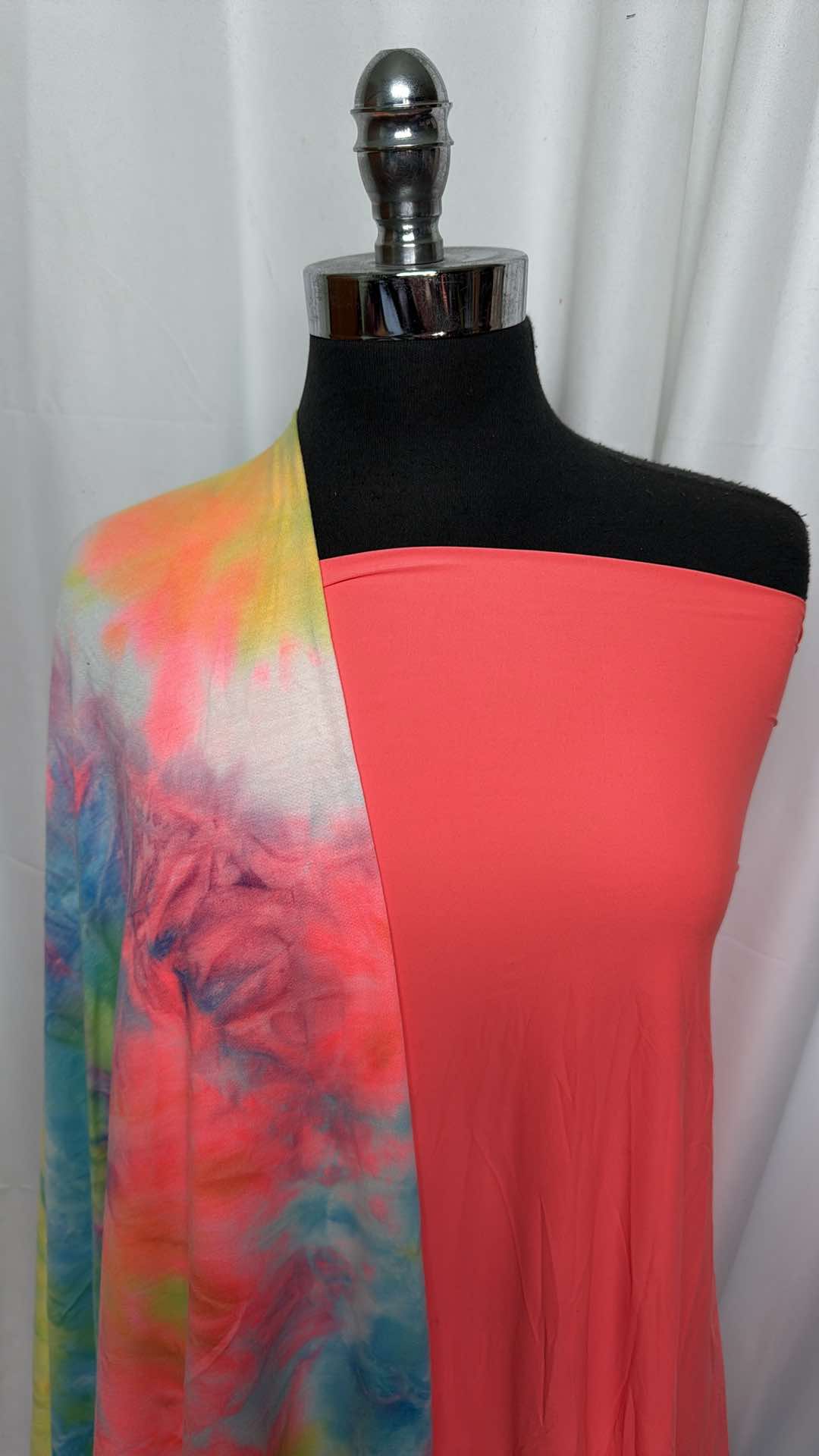 CORAL/NEON TIE DYE BUNDLE : 2YD Coral Light-Weight N/S & 2YD Neon Tie Dye PRS FT : A27162