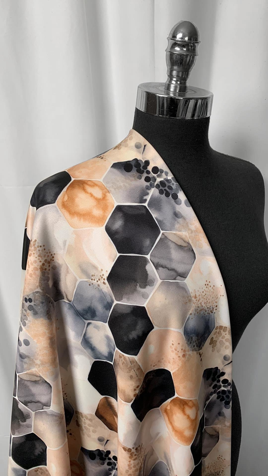 Honeycomb Granite - Sport Fleece - 1 Yard Cut