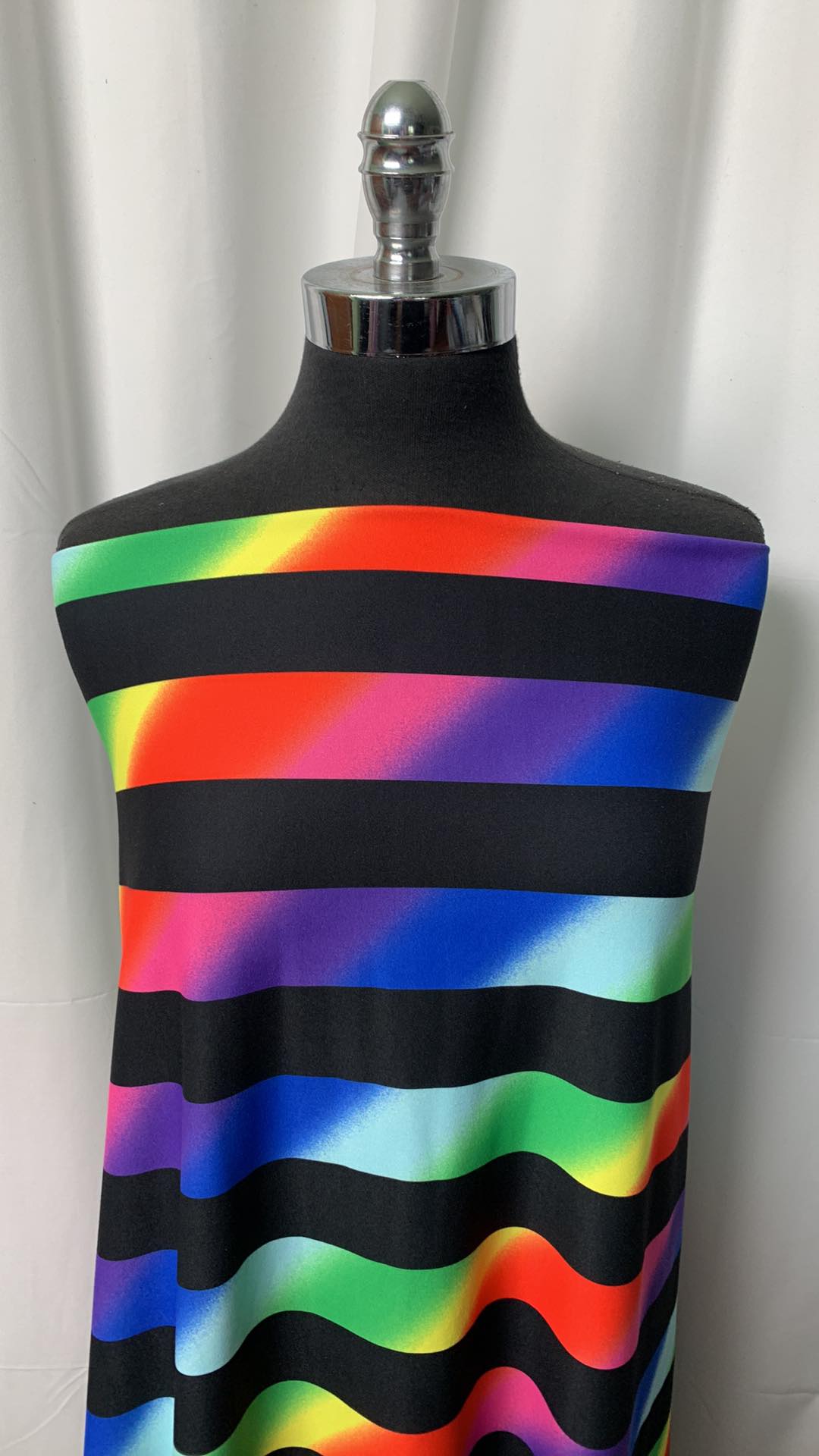 Rainbow Stripe - Brushed Performance - By the 1/2 Yard