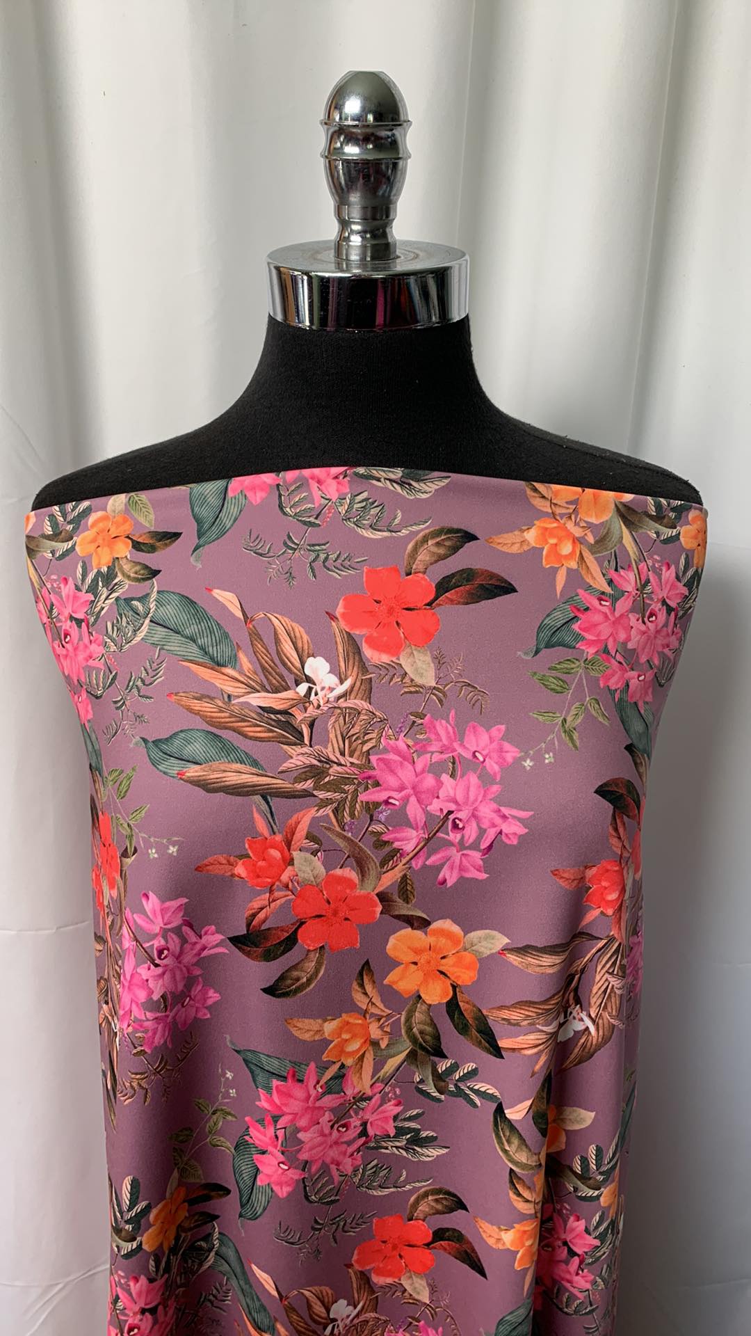 Mauve Floral - Performance - 2 Yard Cut
