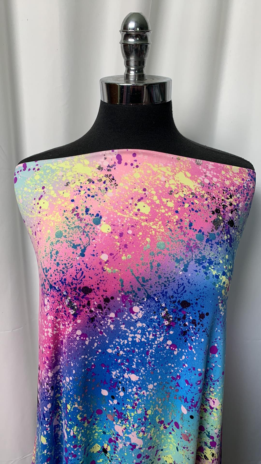 Ombre Multi Splatter - Double Brushed Poly Spandex - 2 Yard Cut