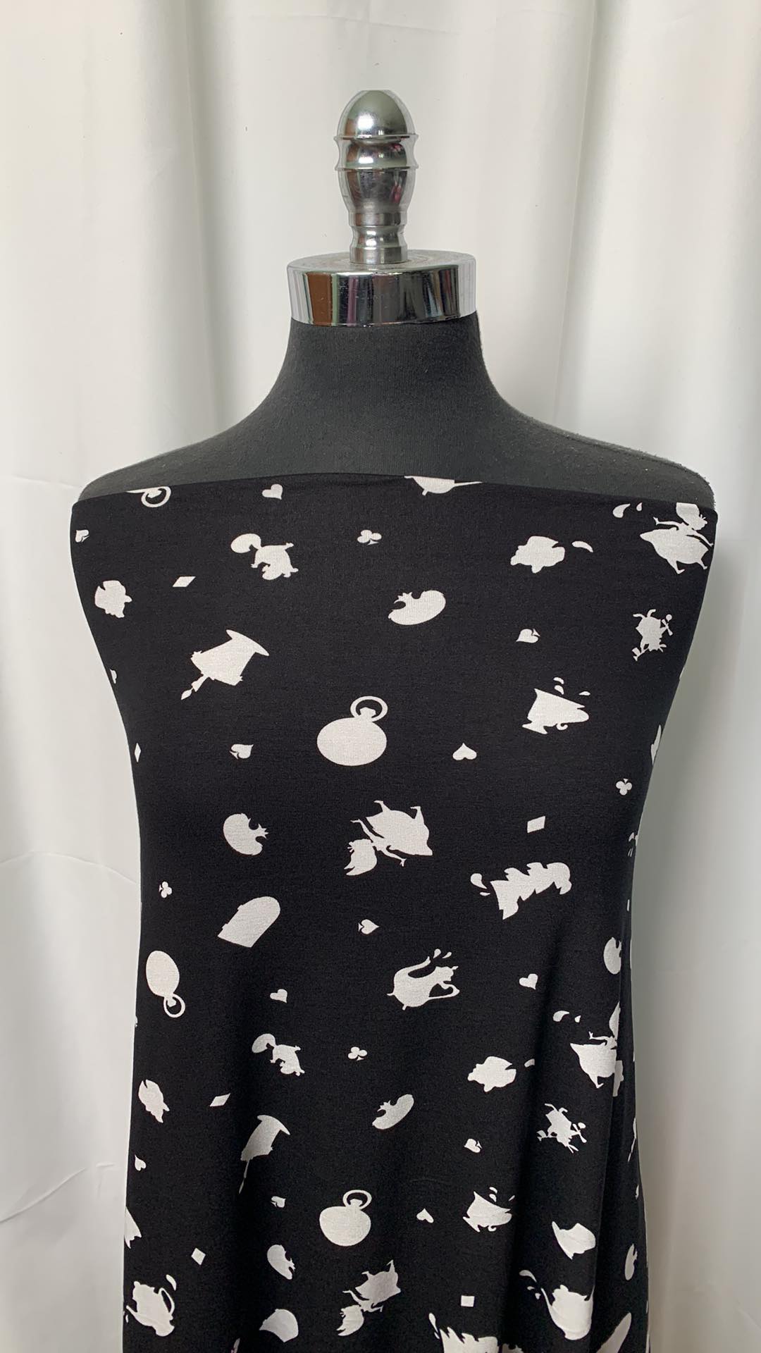 Falling Silhouettes - Rayon/Spandex - 1 Yard Cut