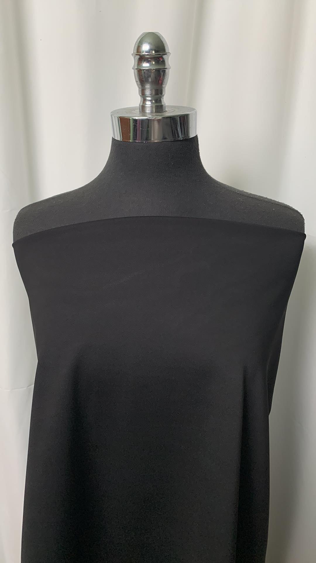 Black - Japanese Nylon Ponte - 3 Yard Cut