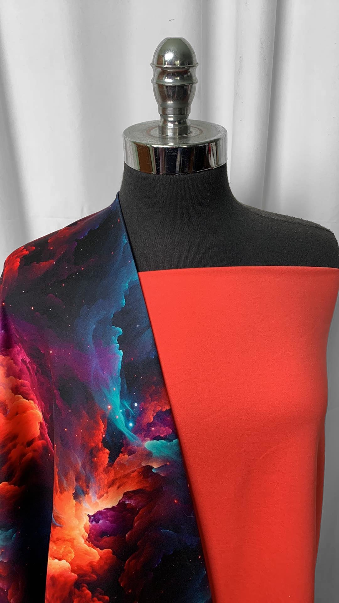 NEBULA BUNDLE : 28" Cut of Nebula Peached PF & 2YD Solid Peached PF : A25172