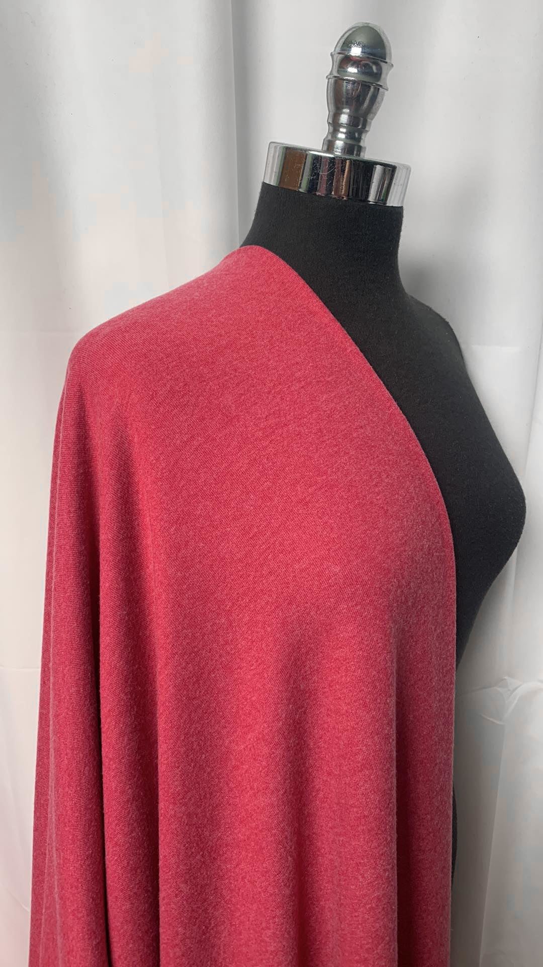 Soft Red - Brushed Hacci/Jersey - 3 Yard Cut