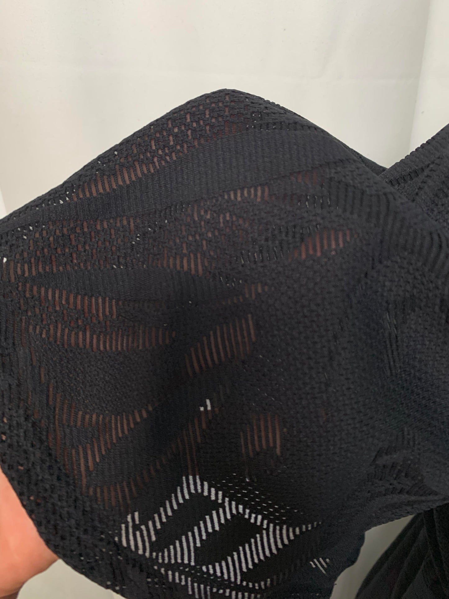 Black Tropical - Stretch Mesh - By the Yard