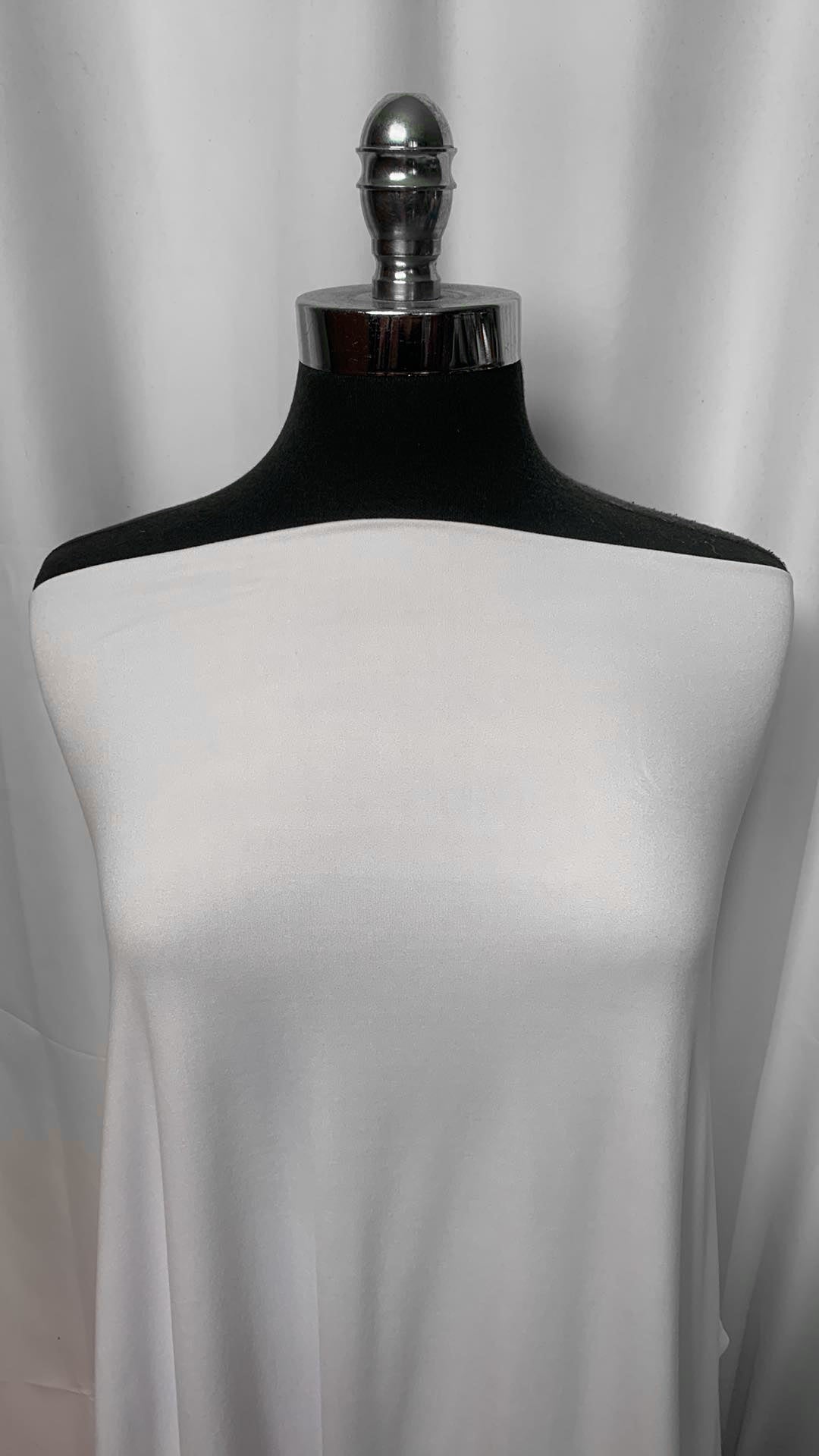 Solid White - Double Brushed Poly Spandex - 4 Yard Cut