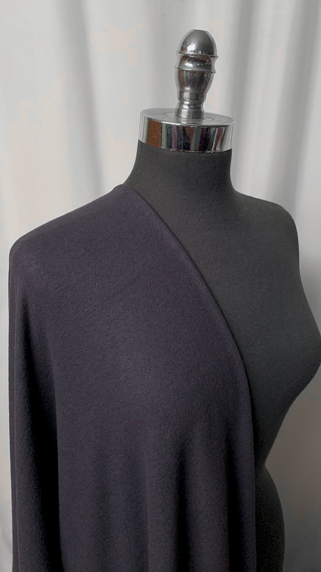 Charcoal - Super Soft Hacci Sweater Knit - 4 Yard Cut