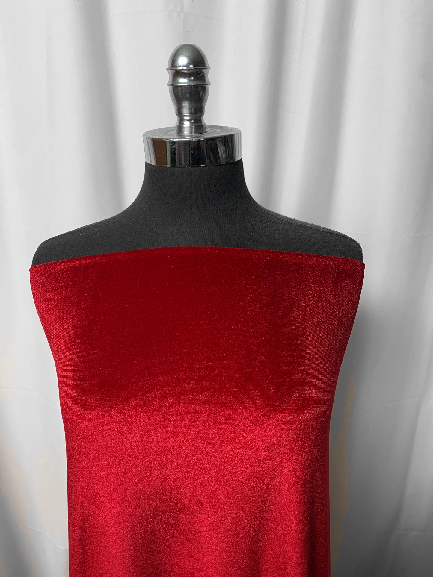 Red - 4-Way Stretch Velvet - 2 Yard Cut