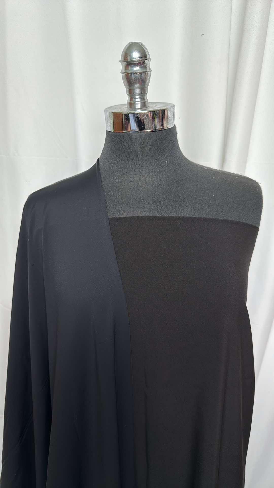 DOUBLE BLACK BUNDLE : 2YD Black N/S & 2YD Black Stretch Microfiber Woven : A27167