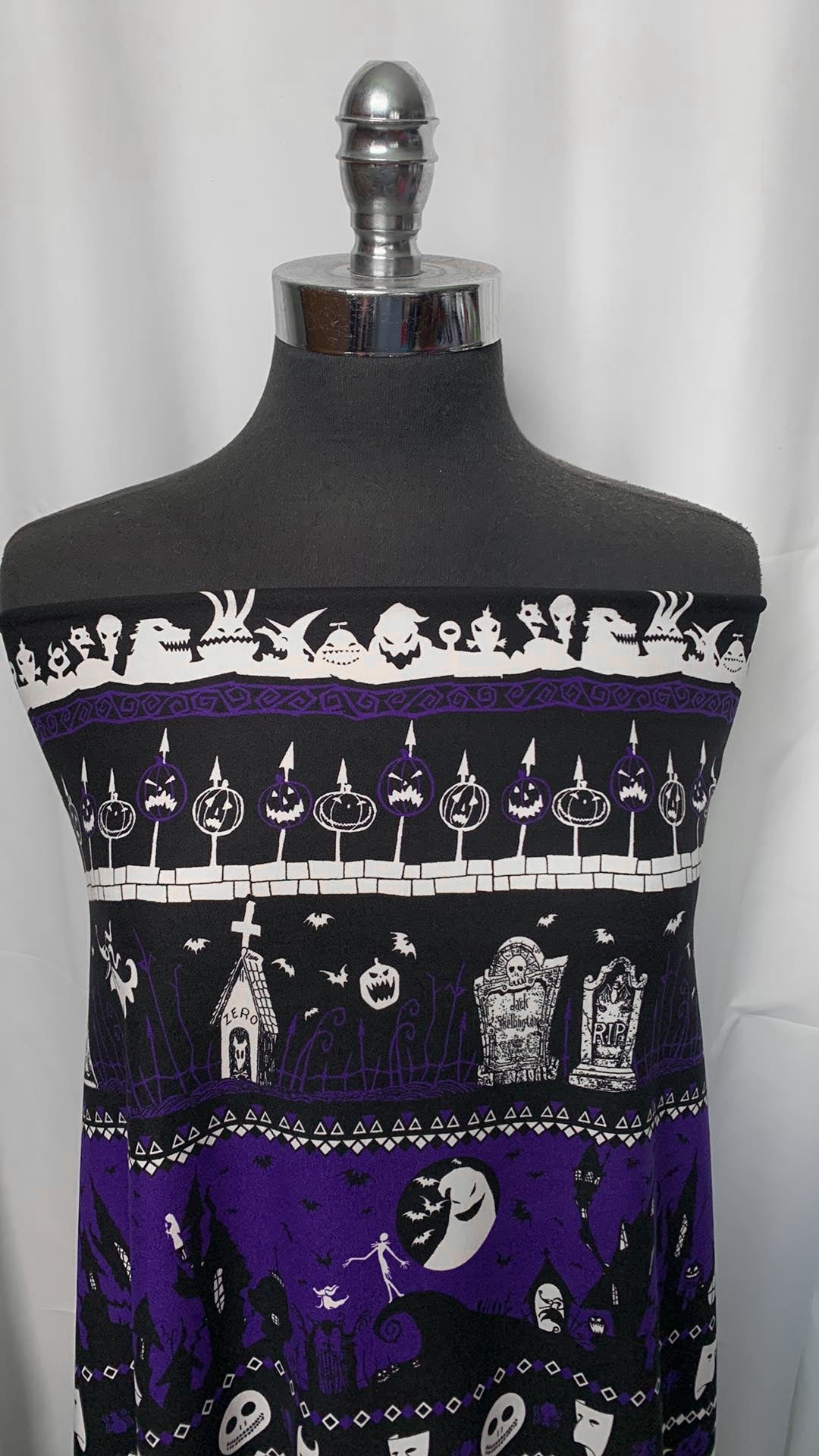 Nightmare (Vertical Stripe) - Heavy Double Brushed Poly Spandex - 3 Yard Cut