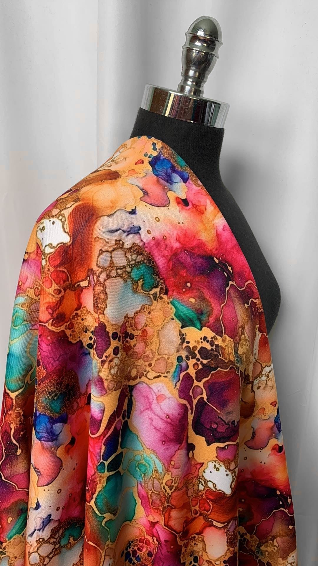 Bright Acid Ink - Poly/Spandex Sweatshirt Fleece - 2 Yard Cut