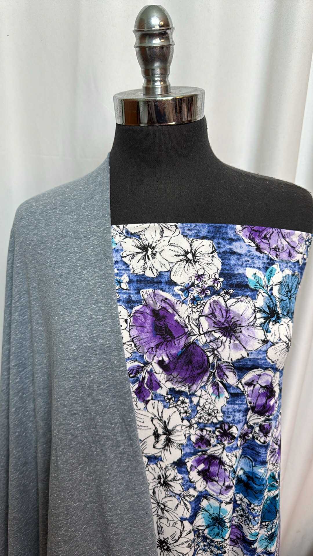 TRIBELND/BLUE-PURPLE FLORAL BUNDLE : 2YD Triblend FT & 2YD Blue/Purple Floral PRS : A27992