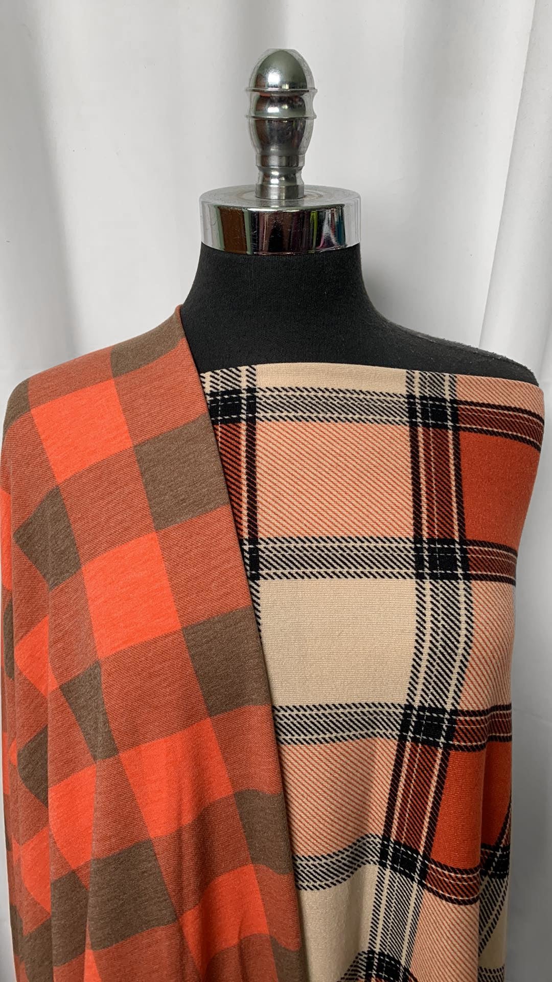 DOUBLE PLAID BUNDLE : 2YD Orange Plaid Oakley SK & 2YD Plaid FT : A2051