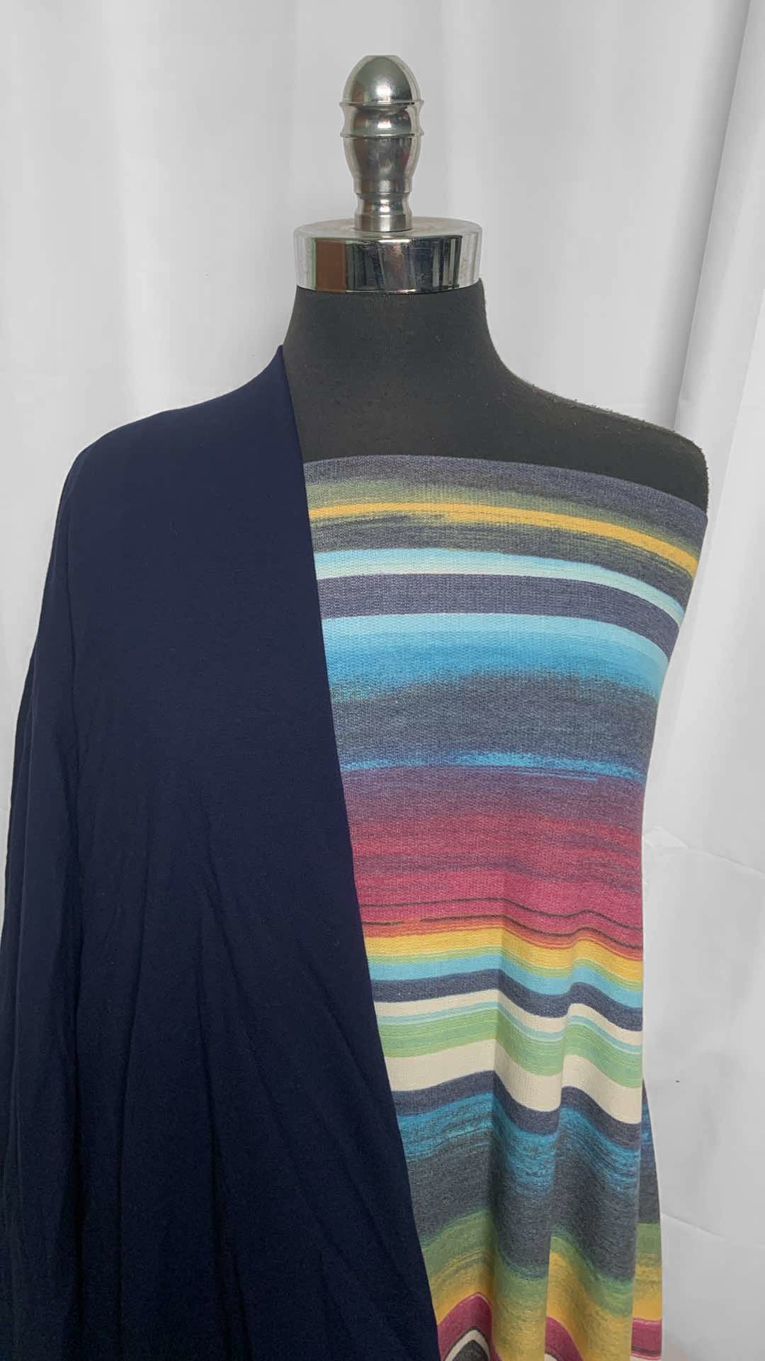 NAVY/STROKE STRIPES BUNDLE : 2YD Stroke Stripes PRS FT & 2YD Navy C/S FT : A25924
