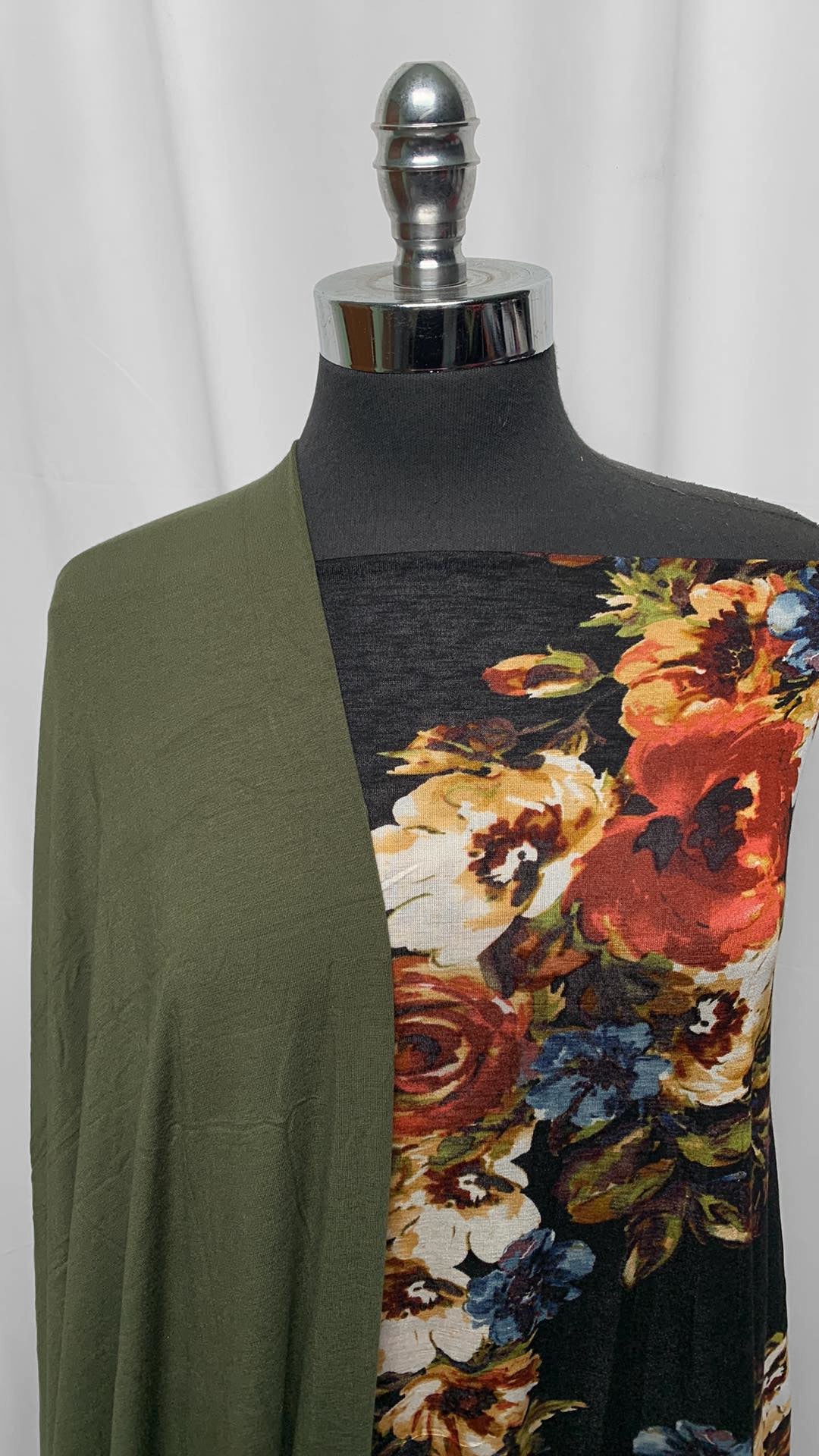 OLIVE/FLORAL BUNDLE : 2YD Floral R/S & 2YD Olive R/S : A25245