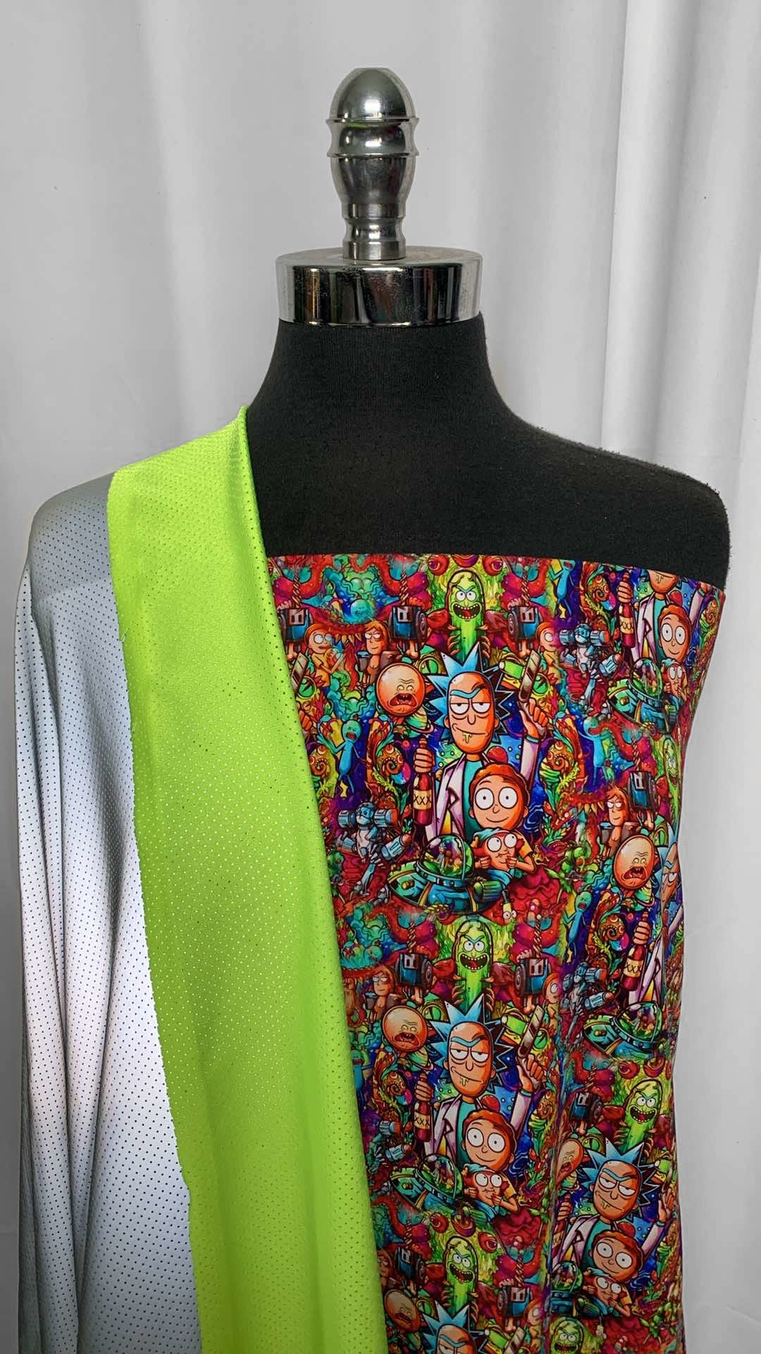 RICK & MORTY/MESH BUNDLE : 1.5YD Rick & Morty C/S & 2YD Reflective Mesh : A25809