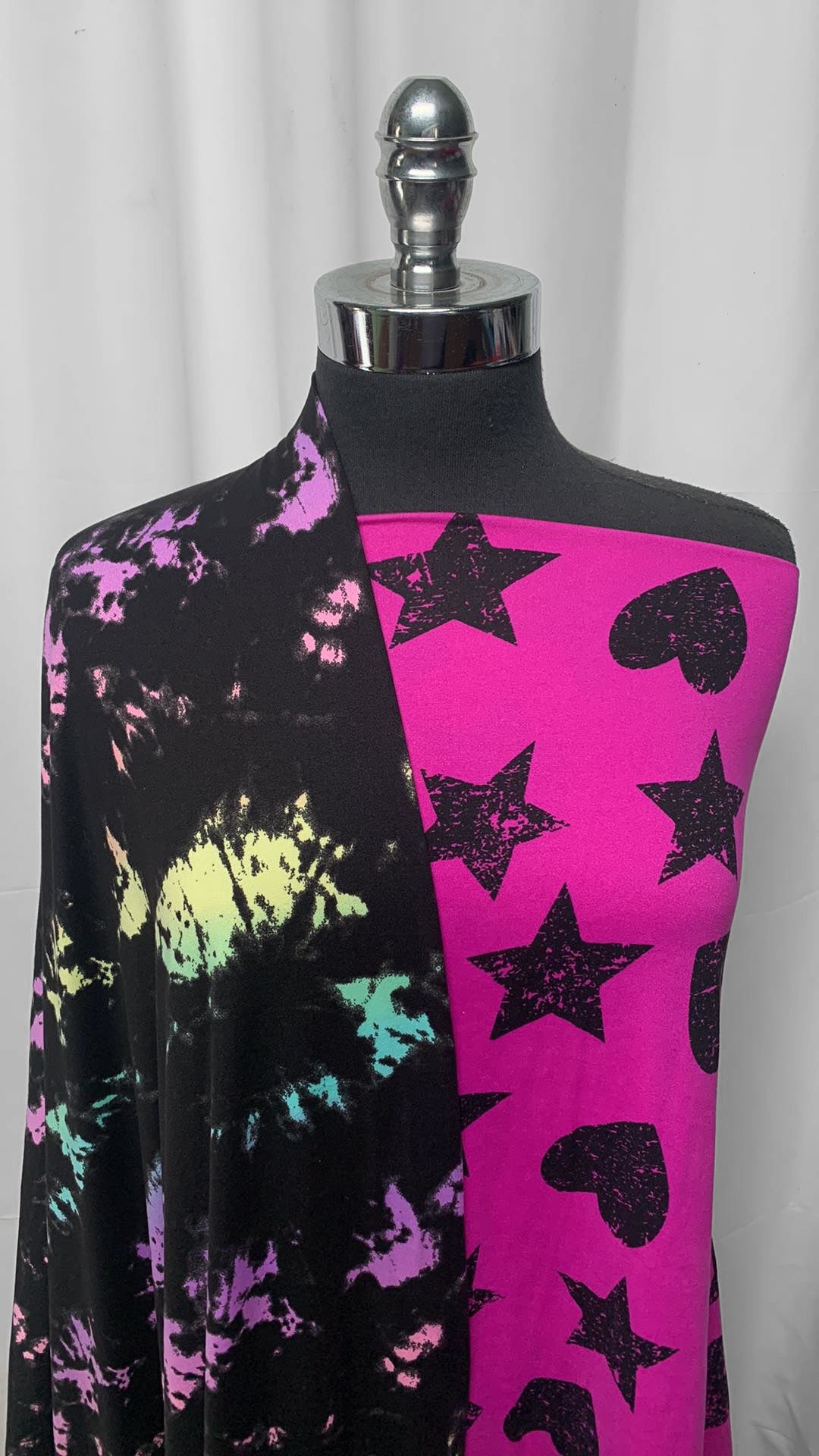 FUCHSIA SHAPES/TIE DYE BUNDLE : 2YD Tie Dye DBP & 2YD Fuchsia Shapes DBP : A25211