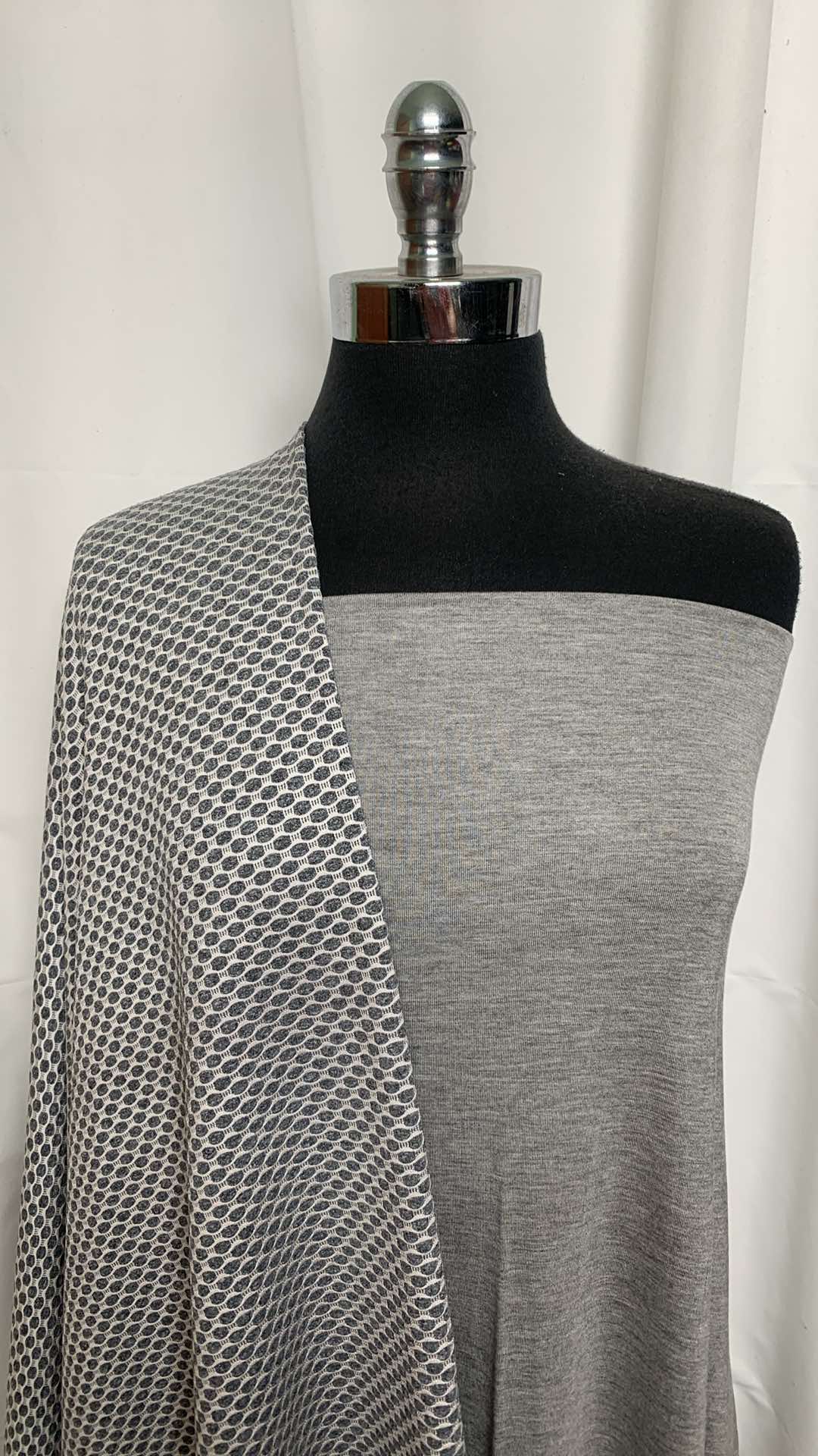 HEATHER GREY/JACQUARD BUNDLE : 2YD Heather Grey R/S & 2YD Jacquard PF : A25858