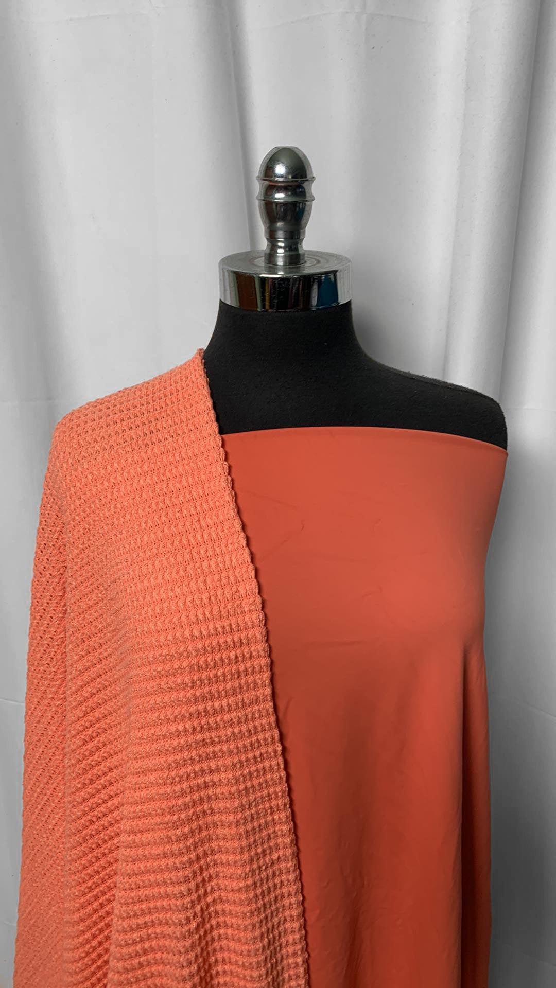 DOUBLE CORAL BUNDLE : 2YD Coral Pucker Waffle & 2YD Yoga PF : A2204