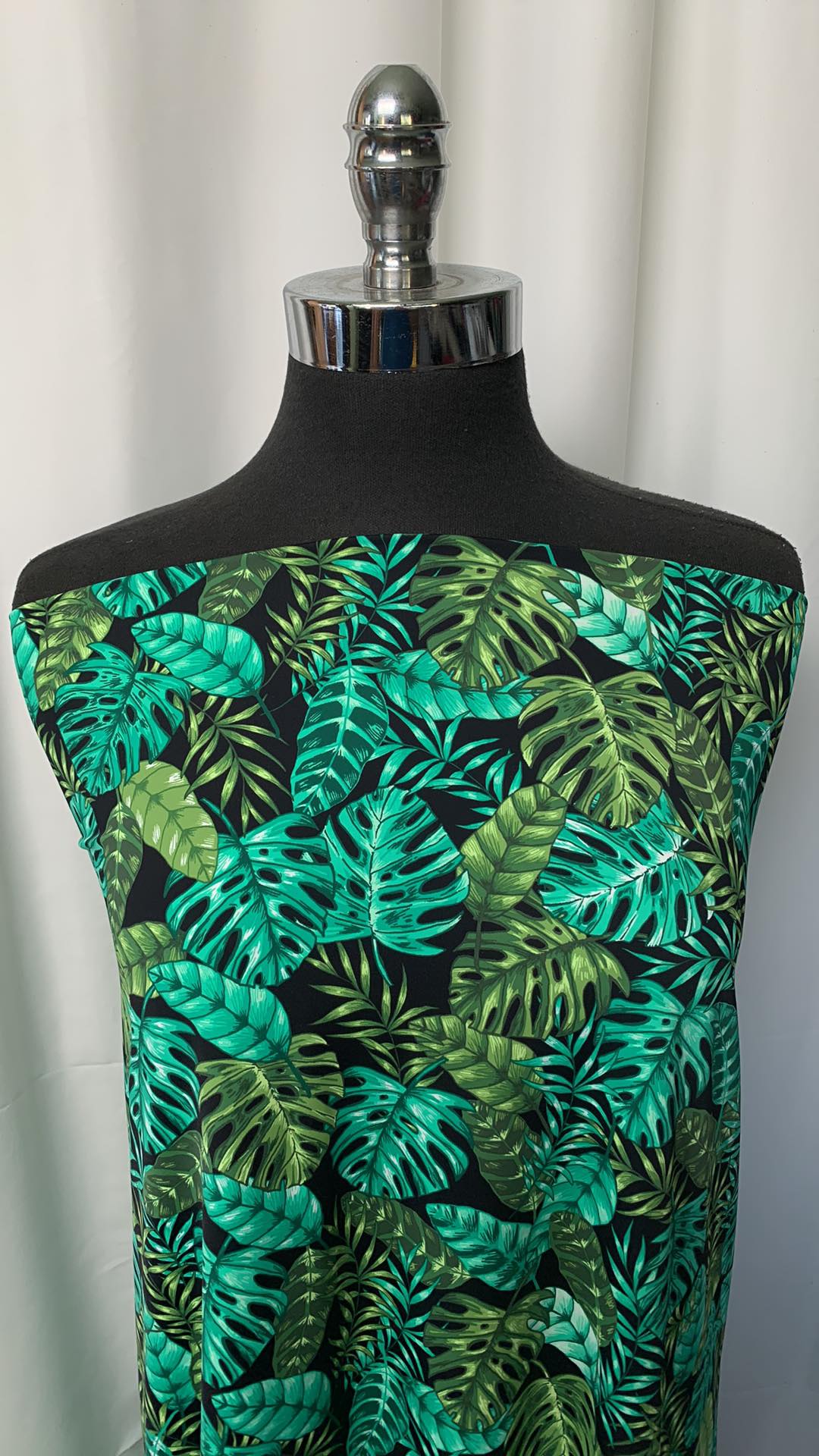 Green Fronds - Nylon Spandex - 2 Yard Cut