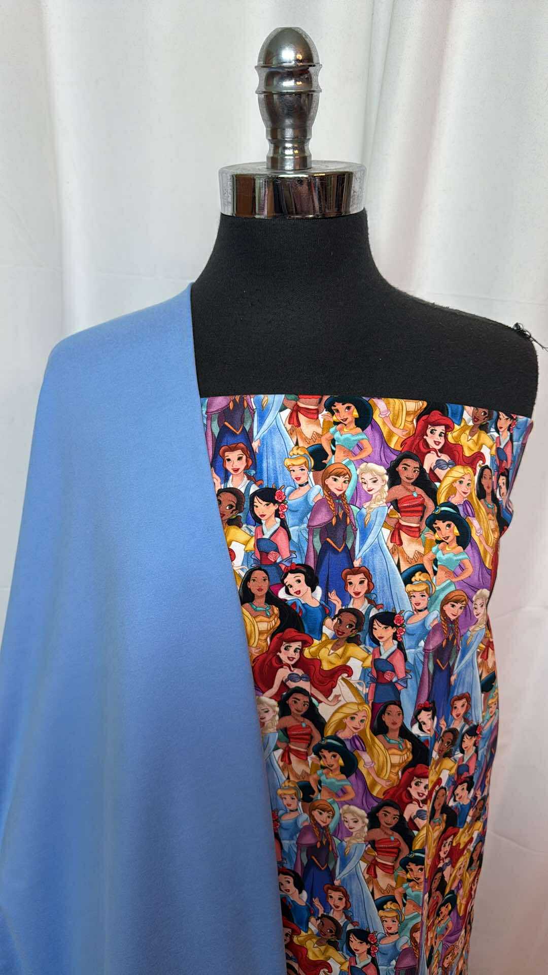 FLOWER BLUE/PRINCESS BUNDLE : 1YD Princess C/S & 2YD Flower Blue Heather Peached PF : A27419