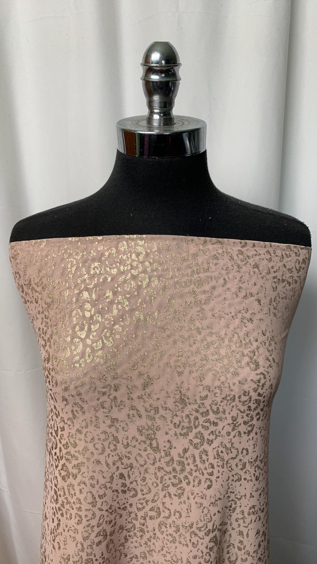 Blush/Gold - Stretch Mesh - 3 Yard Cut
