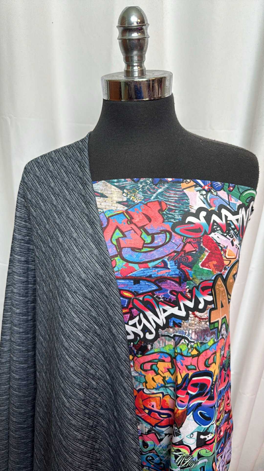 DENIM/GRAFFITI BUNDLE : 2YD Graffiti DBP & 2YD "Denim" Quilted : A28052