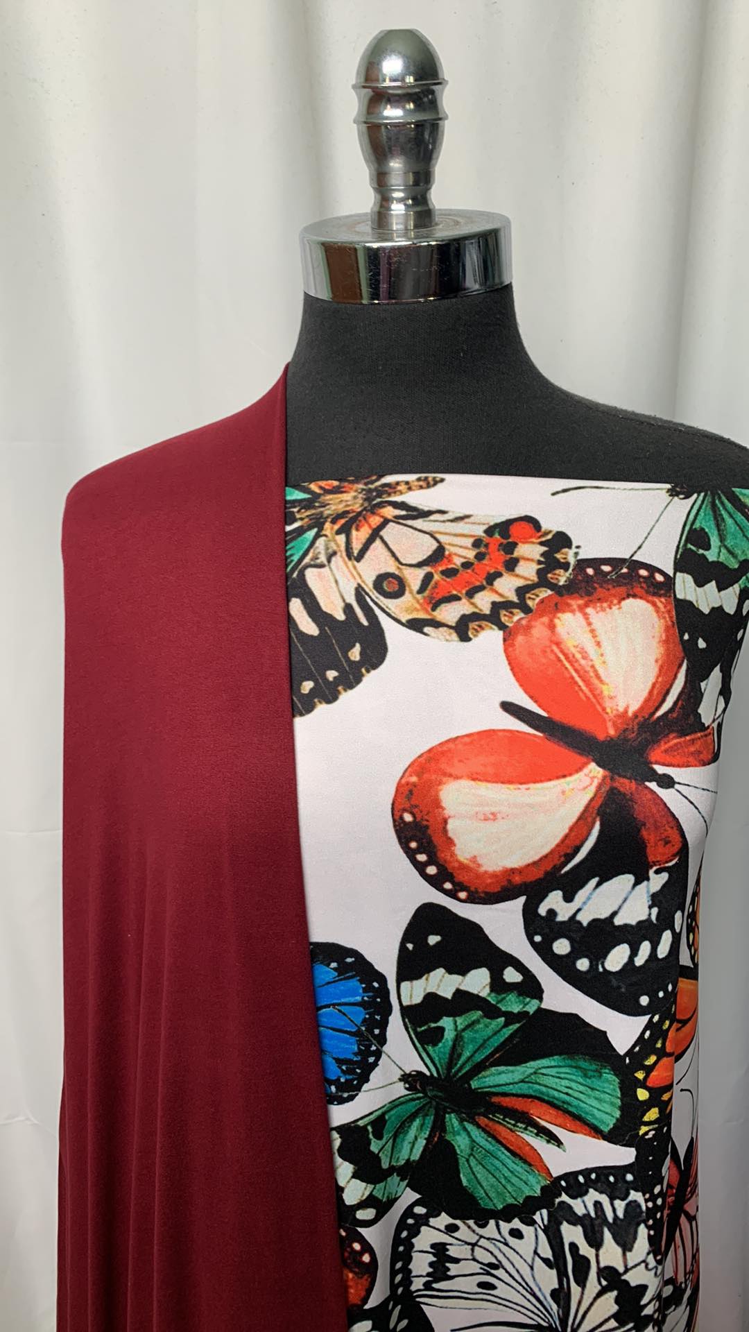 BURGUNDY BUTTERFLY BUNDLE : 2YD Butterfly DBP & 2YD Burgundy DBP : A1576