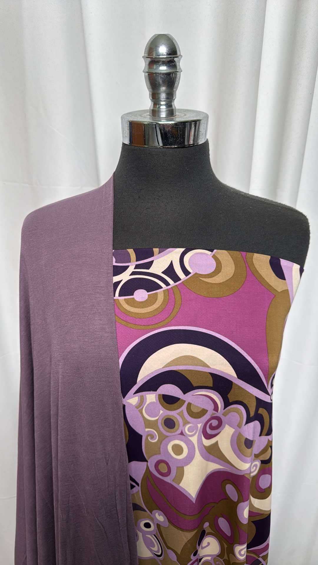 PURPLE SWIRL BUNDLE : 2YD Swirl Venezia & 2YD Purple R/S : A26248
