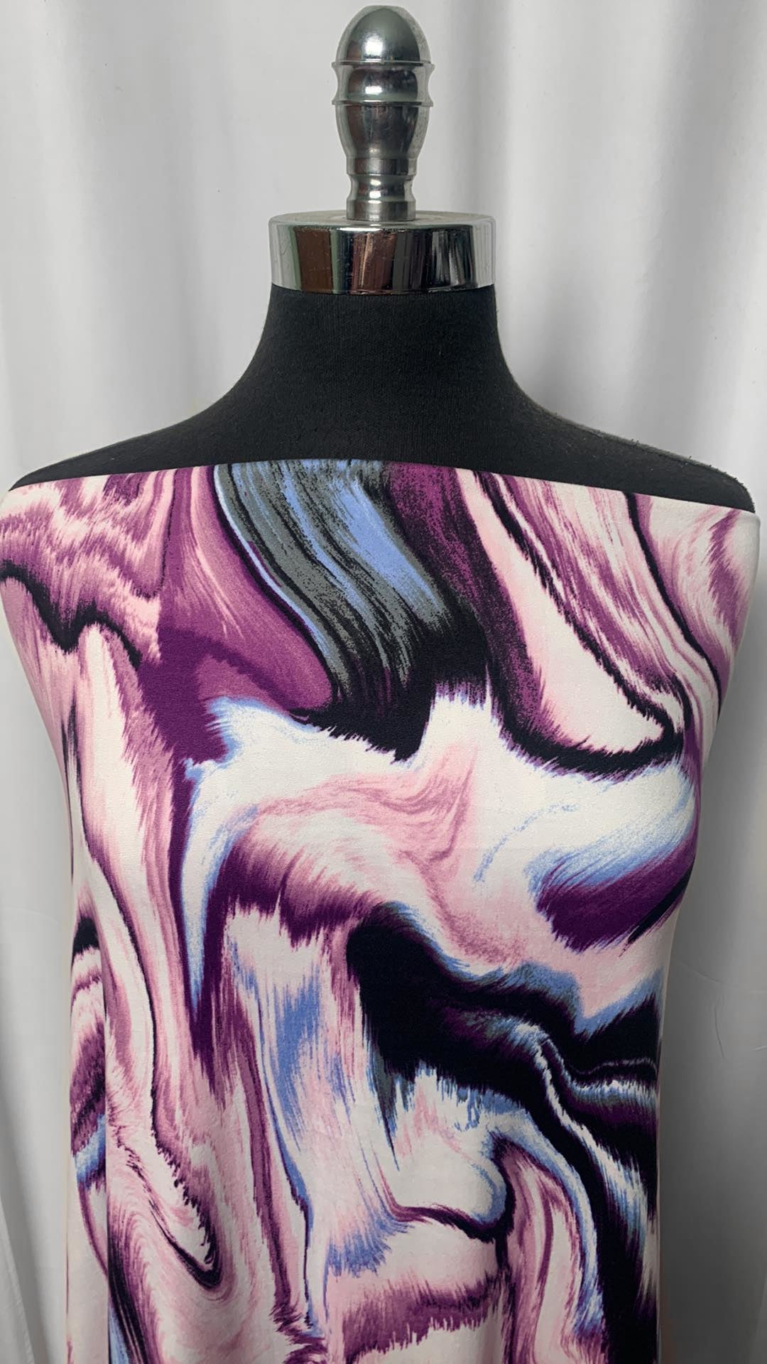 Purple Oil Slick - Double Brushed Polyester - 4 Yard Cut